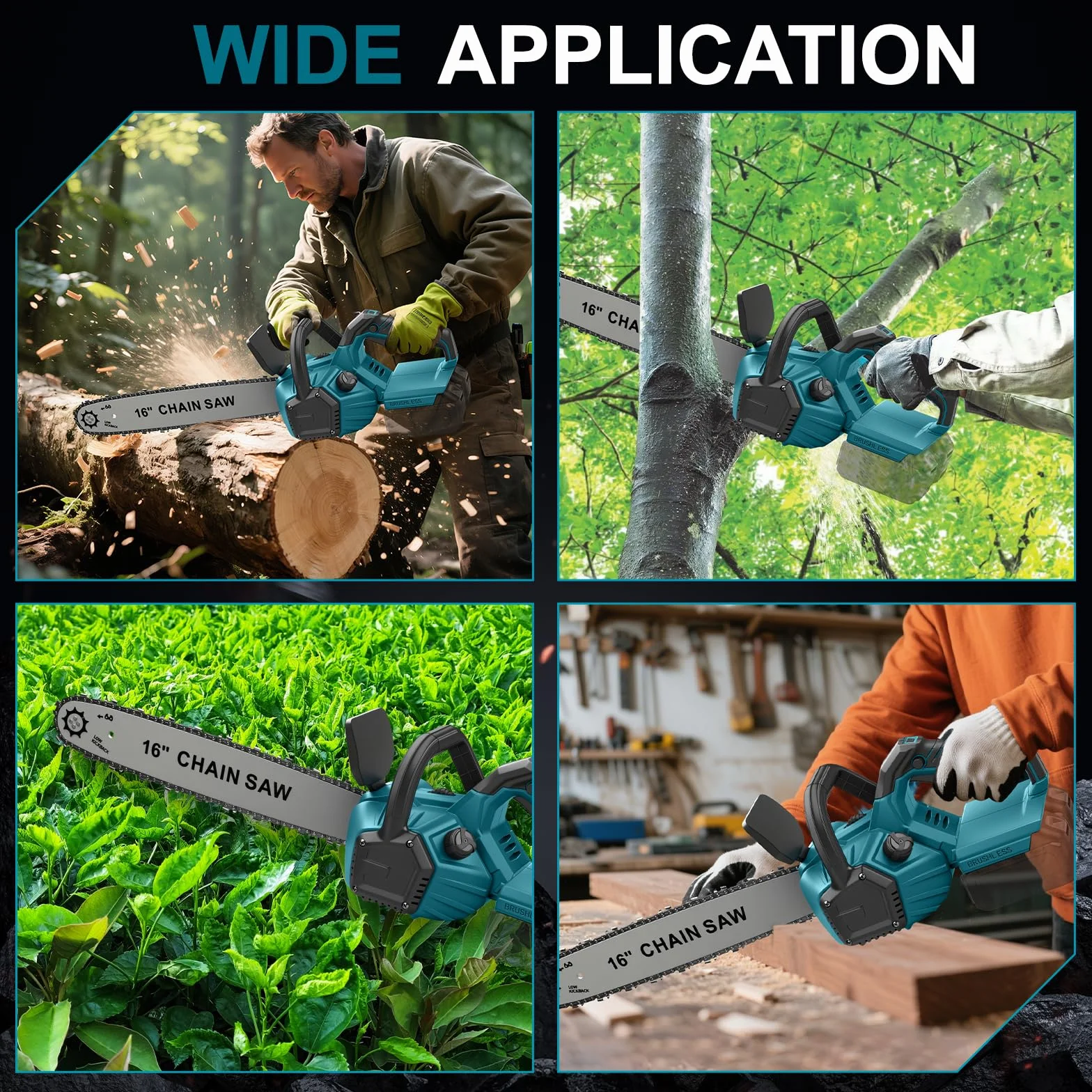 Makita 18V Akumulatorowa piła łańcuchowa 16 cali 40 cm bezszczotkowy silnik 1600 W