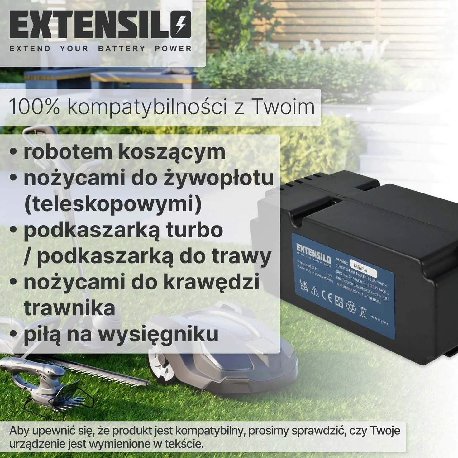 Akumulator Yard Force 28V 5000 mAh Litowo-jonowy do Kosiarki 862615 MR600 SA1000 SA1500 SA500