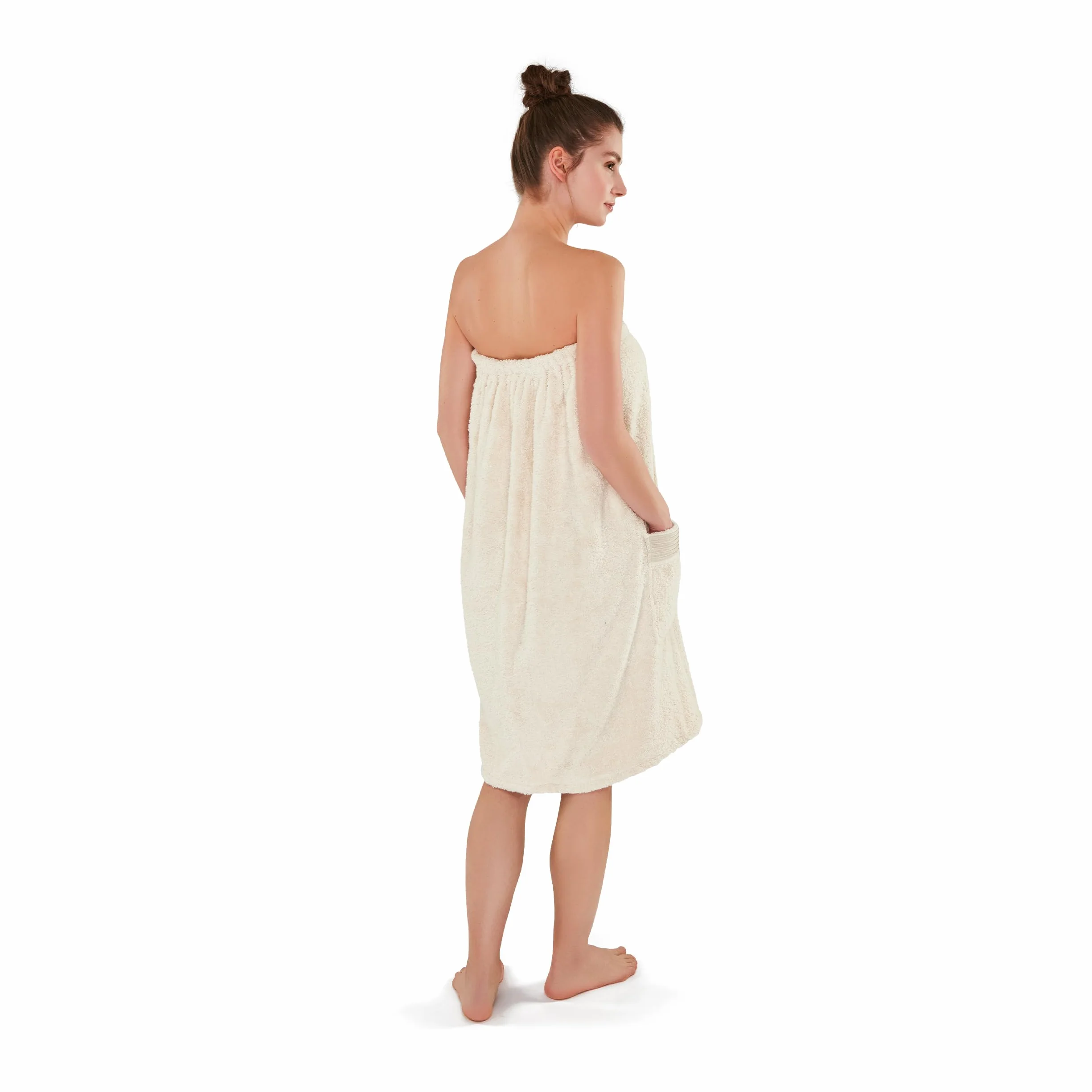 möve Kilt do wellness z lamówką szenilową 48/56, 100% bawełna natura