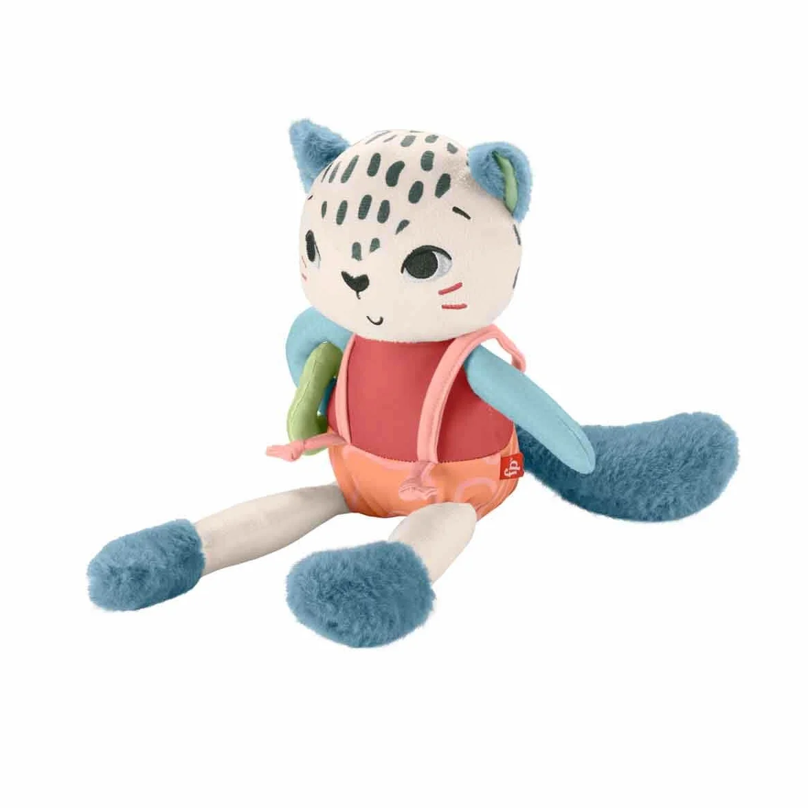 Fisher-Price Planet Friends Pantera przytulanka Sensoryczna zabawka dla noworodków od 3 miesiąca życia, HKD64