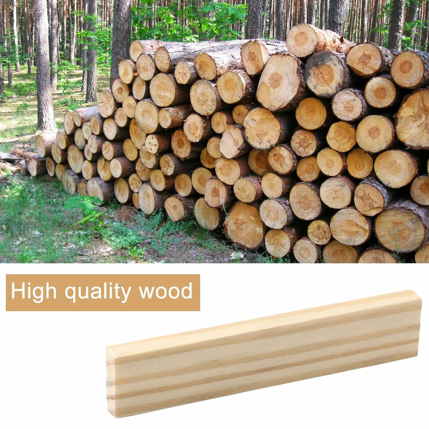 100 sztuk drewnianych klocków do majsterkowania, 100 x 20 x 7 mm, klocki drewniane, do projektów DIY, do projektów i dekoracji
