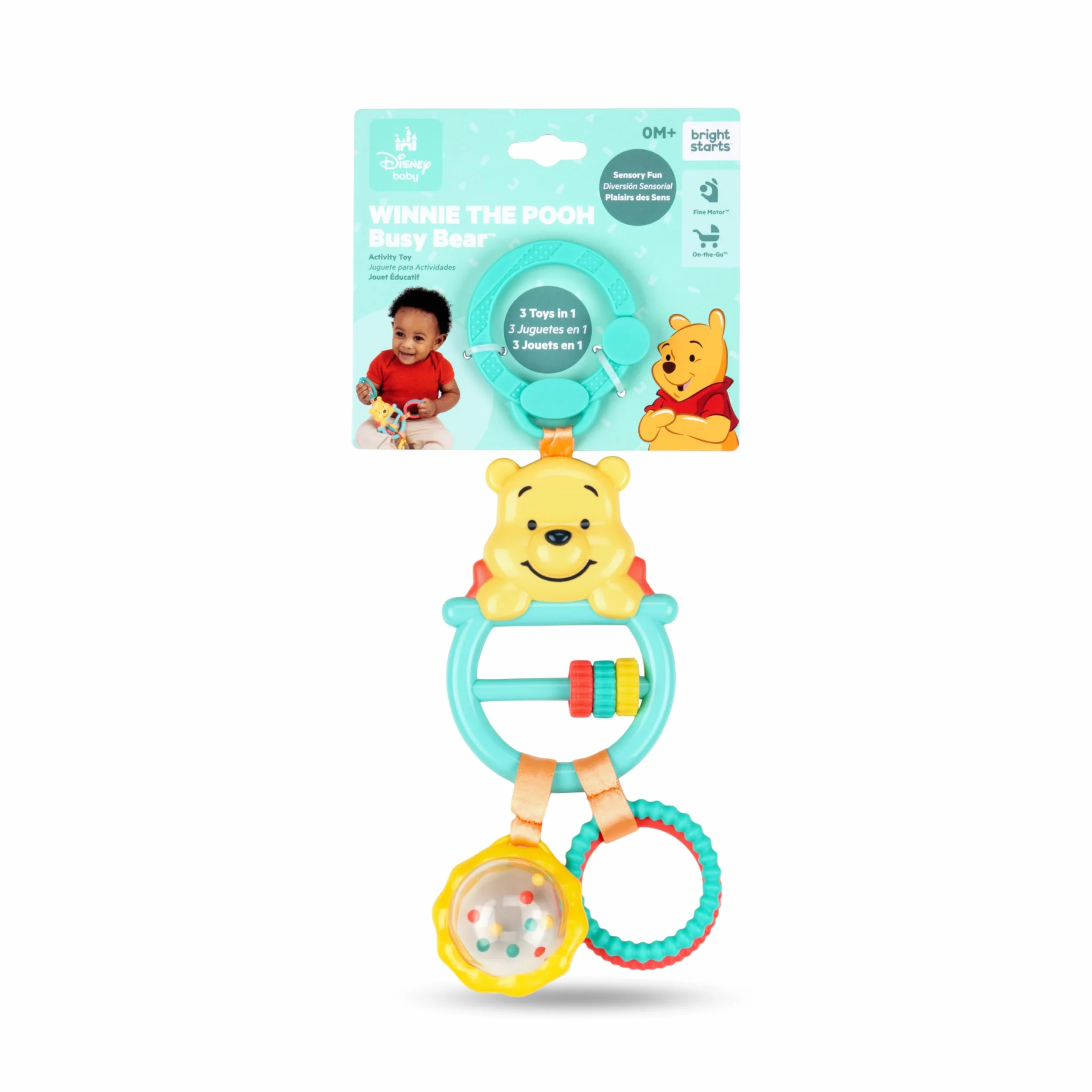 Bright Starts, Disney Kubuś Puchatek zabawka aktywna, uniseks, dla noworodków i starszych dzieci