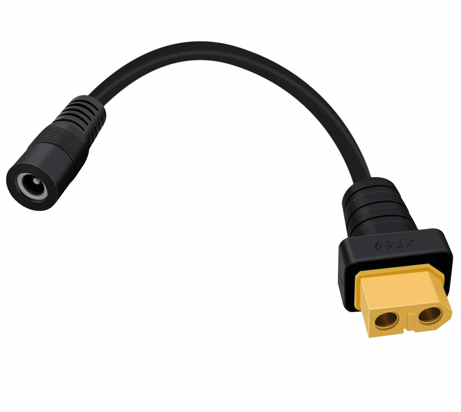 XT60 na DC5521 Kabel Przejściowy Wtykiem na Gniazdo DC 5,5 x 2,1 mm Kabel ładujący z Wtykiem XT60 Gniazdo 30 cm (Gniazdo DC)