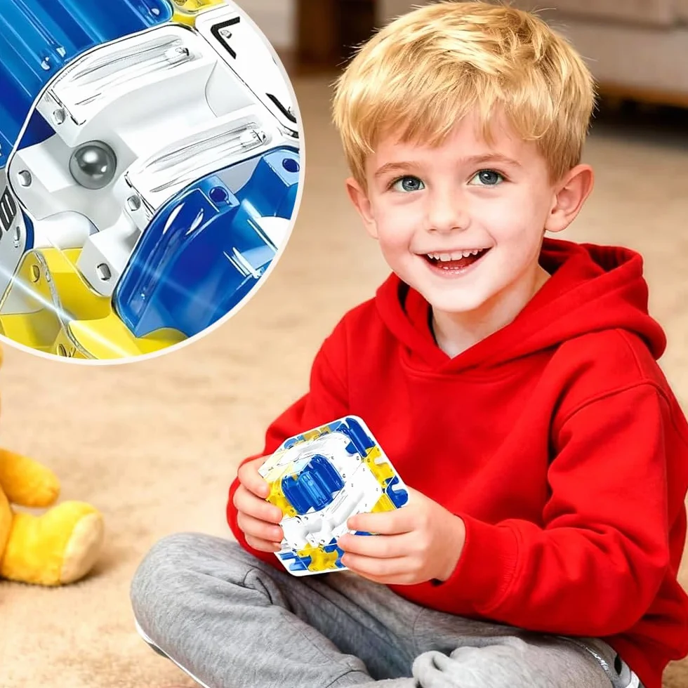 Kostka Z Labiryntem Labiryntowa, Mózgu Zabawka Interaktywne Labirynty, Interaktywna Gra Zręcznościowa 3D, Logiczne Wyzwanie Kostka Puzzle Labiryntu, Kulka Labirynt 3D