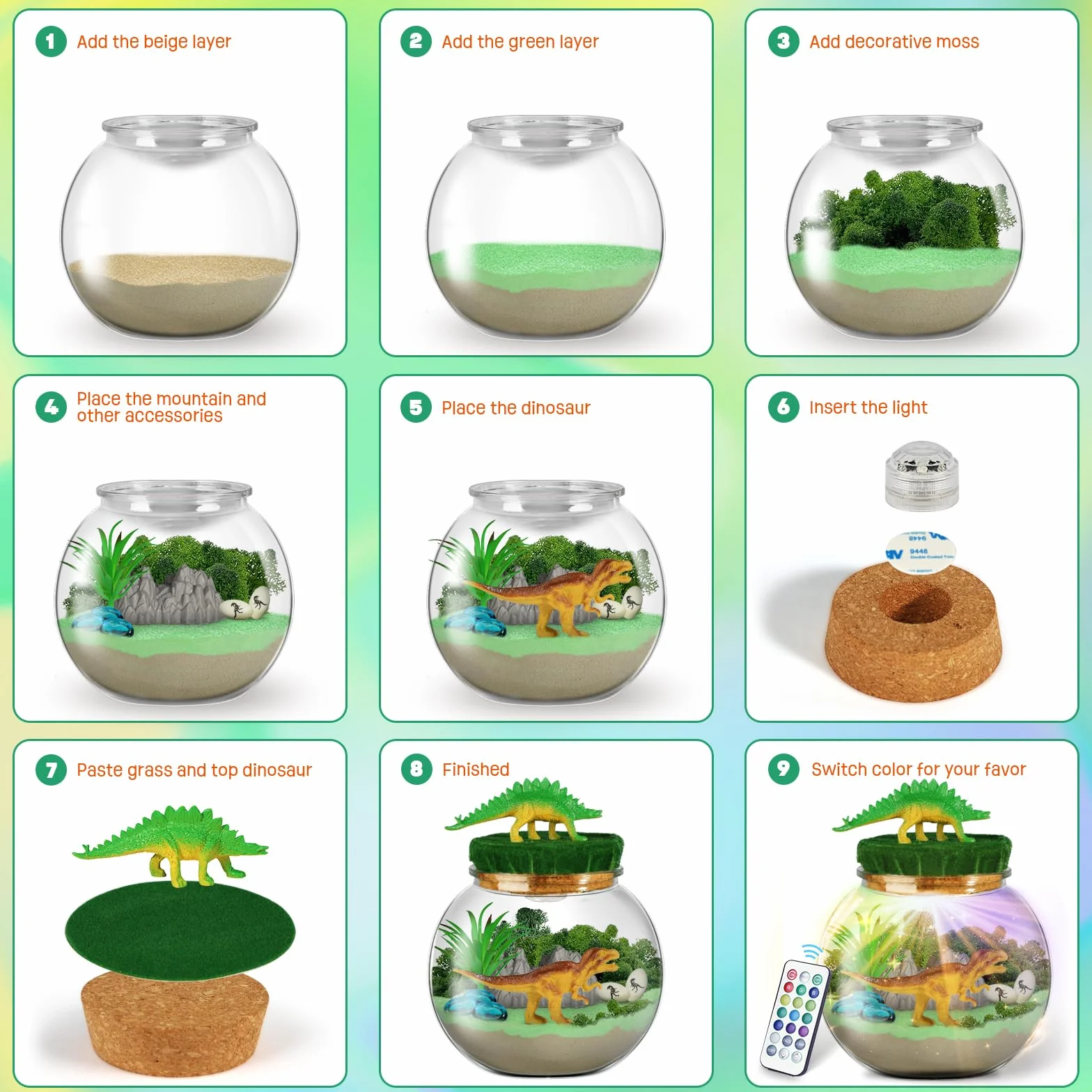 Zestaw dinozaurów Terrarium dla dzieci