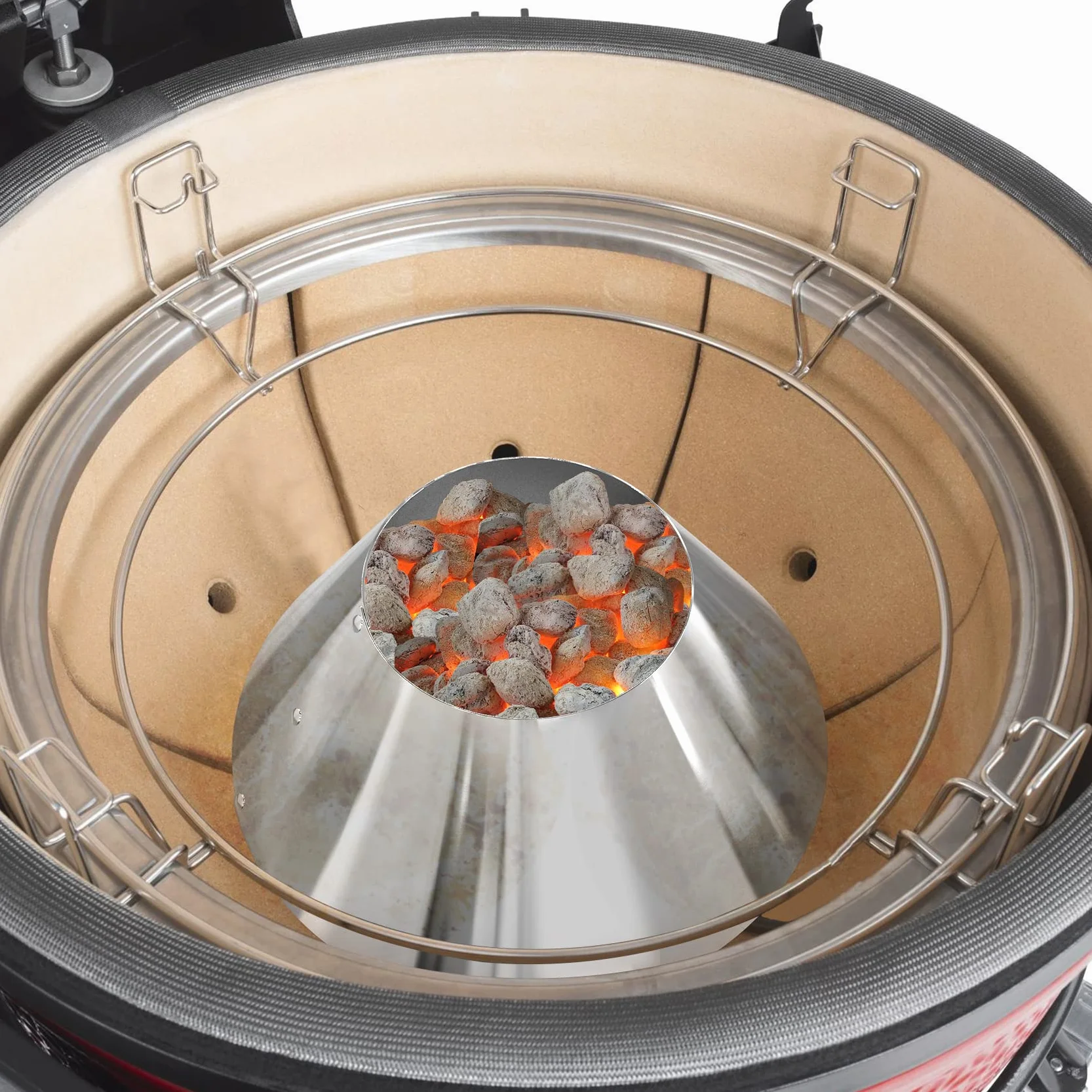 Onlyfire BBQ kosz na węgiel ze stali nierdzewnej do Weber grill 47 cm / 57 cm / 67 cm
