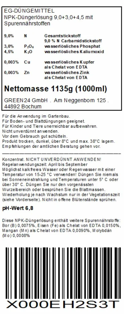 Nawóz do bambusa XL Profi Linie 1 L płynny HIGHTECH