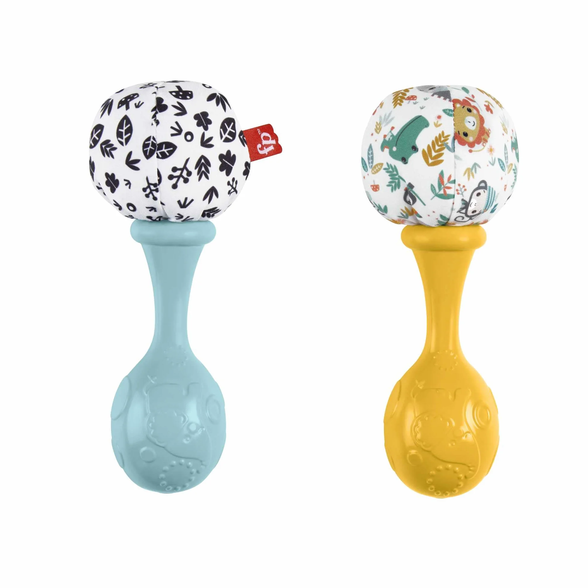 Fisher-Price Grzechoczące marakasy Sensoryczna grzechotka dla niemowląt od 3 miesiąca życia, HMF34 wielokolorowa