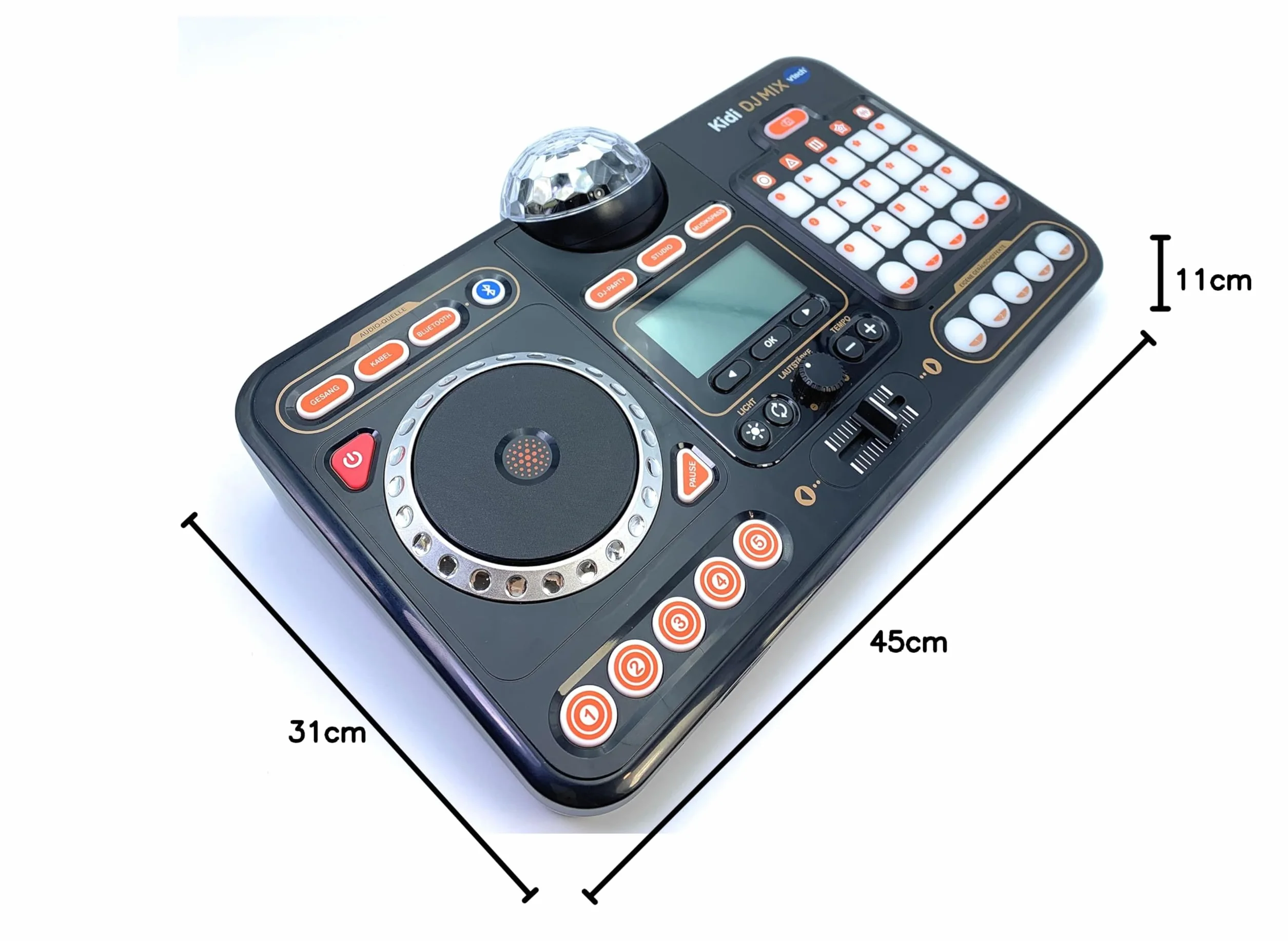VTech Kidi DJ Mix mikser 10 w 1 dla DJ z pokrętłem i wieloma efektami do edycji muzyki – dla dzieci w wieku 6-12 lat
