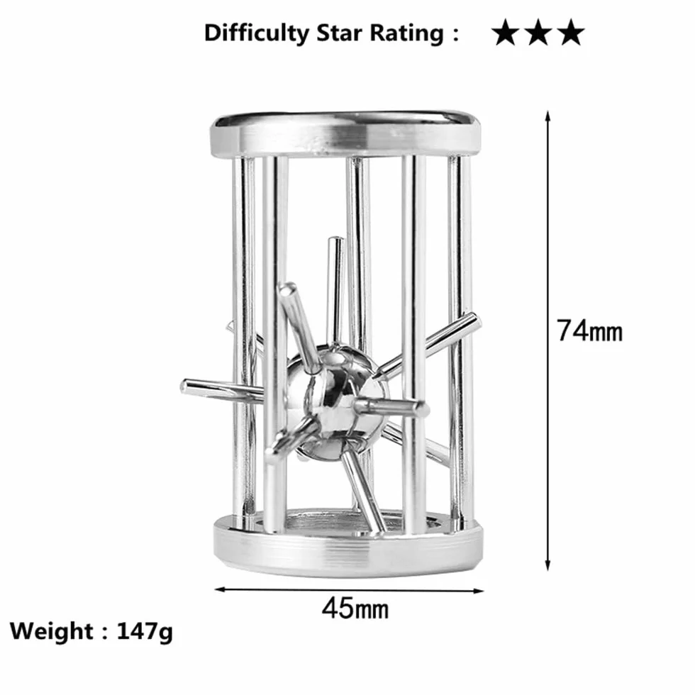 OBEST 4 sztuki Brain Teaser Metalowe puzzle, 3D Unlock Lock Puzzle, Logika Games Inteligencja Metal Puzzle, Edukacyjna Zabawka Prezent dla dzieci Dziewczyny Nastolatki Dorośli