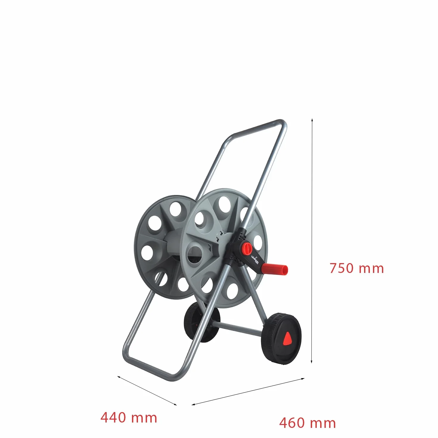 Lehmann LGAHT-4525 wózek na wąż ogrodowy do 45 m 1/2" 3/4" stalowy 46x44x75 cm 2,5 kg