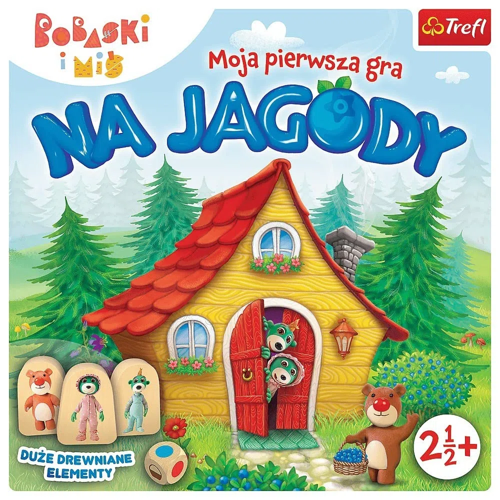Trefl Na Jagody Moja Pierwsza Gra Planszowa z Bohaterami Bajki Rodzina Treflików dla Dzieci Powyżej 2,5 lat