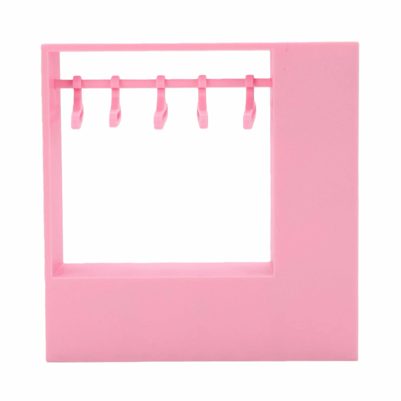 Generic Pudełko Wystawowe z Akcesoriami dla Lalek z 10 Wieszakami do Organizowania Ubranek dla Lalek i Szafy do Przechowywania Odzieży Idealne Ozdabiania Plastikowych Domków (PINK)
