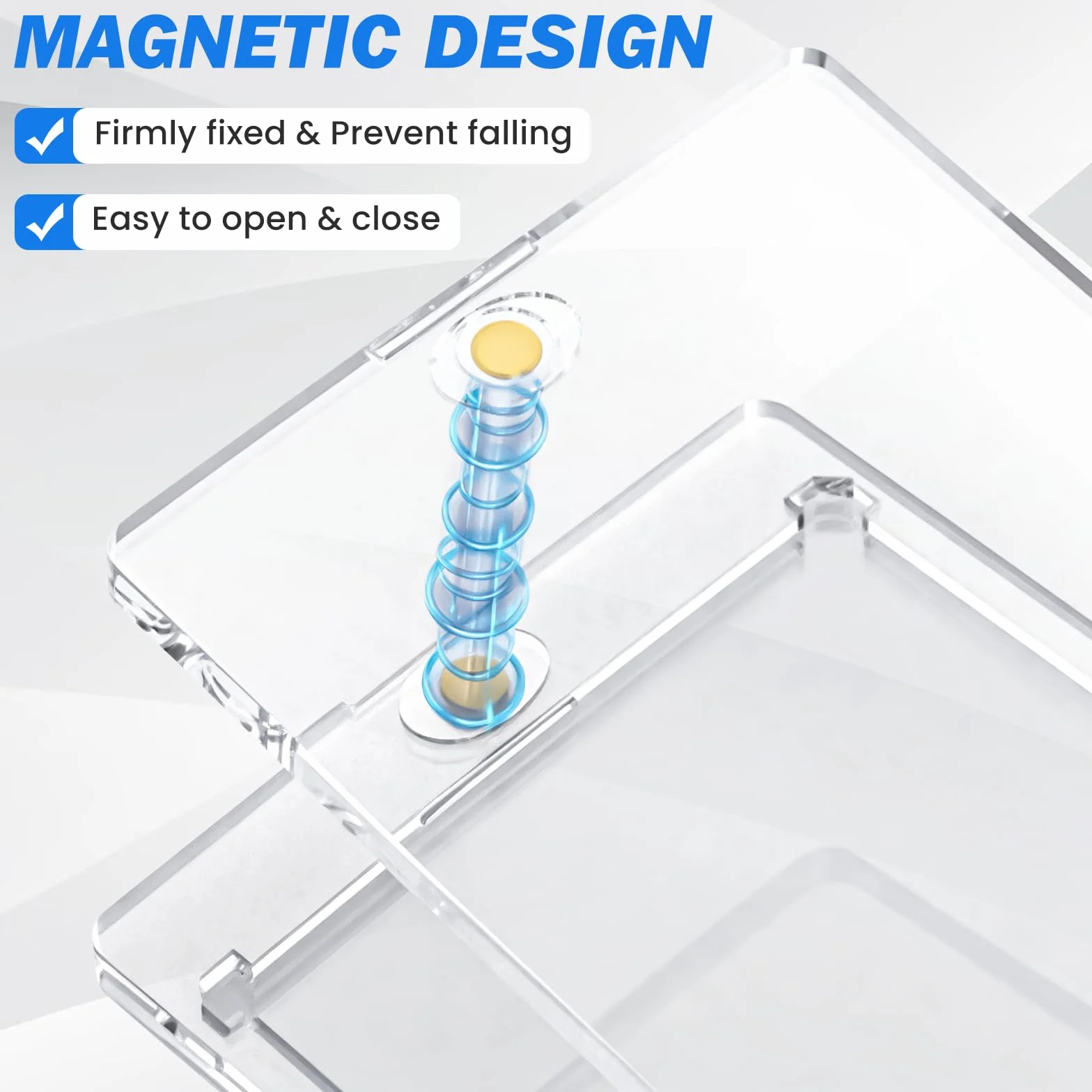 Zorplex 16 Sztuk Magnetycznych Uchwytów na Karty, 35 PT Twarde Etui na Kartys Trading Card Holder z Ochroną Uv, Przezroczyste Etui magnetyczne karty do gier, Standardowe Kartys Sportowe