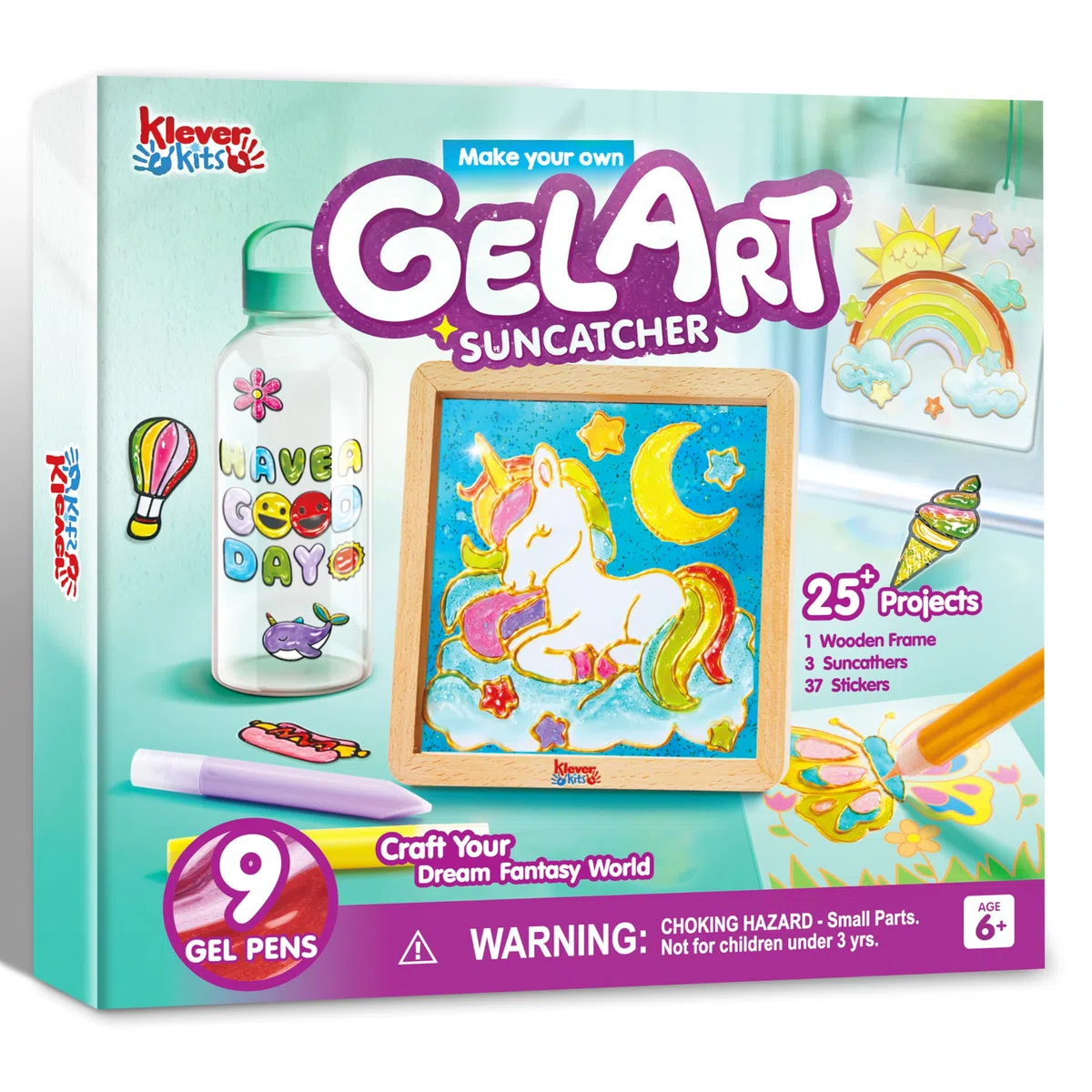 Klever Kits Maluj własne okno zestaw artystyczny zabawne zestawy artystyczne i rzemieślnicze dla dzieci w wieku 6 7 8 9 10 11 12 lat prezent urodzinowy
