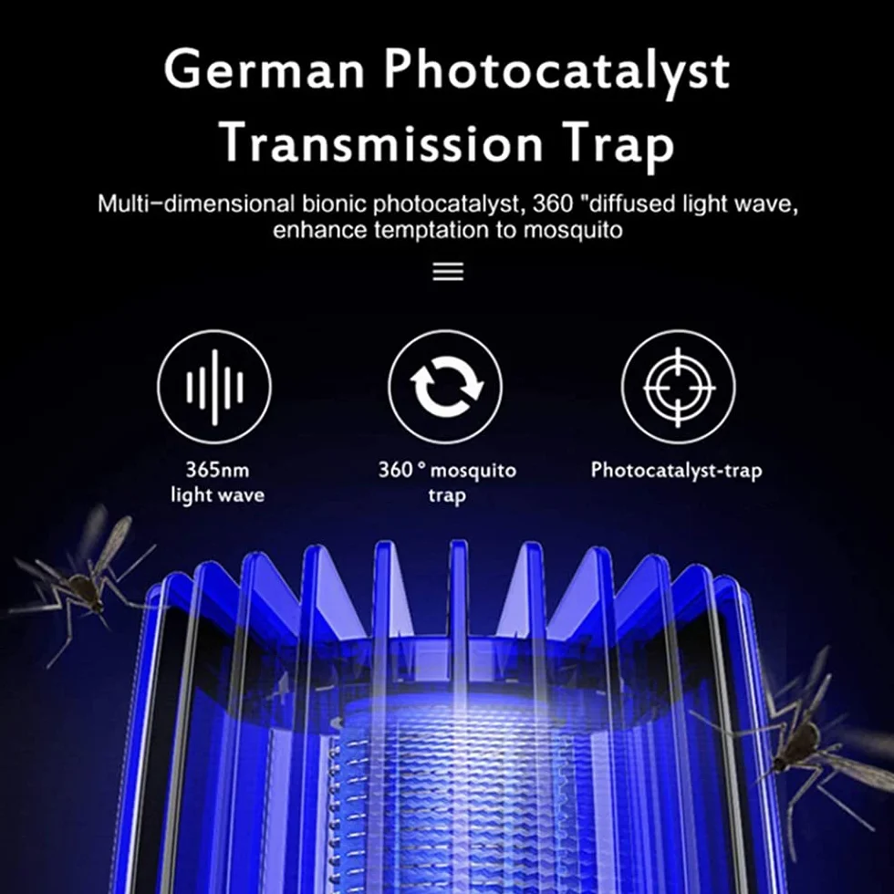 Lampa LED Mosquito Killer Bug Zapper Insect Pest Repeller Anti Mosquito Fly Trap Camping Night
