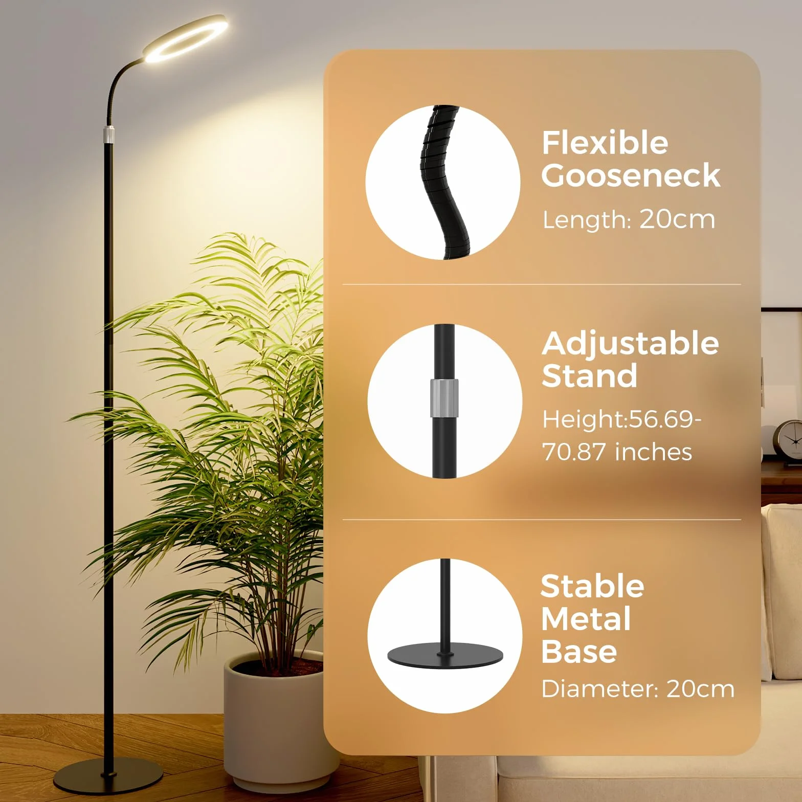 Bamworld Lampa do uprawy roślin z podstawą