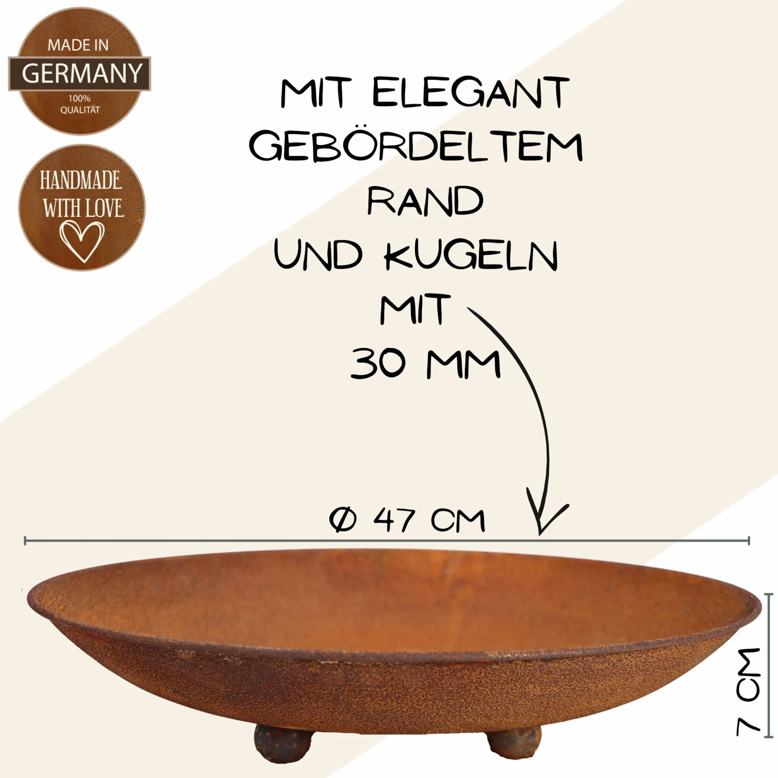 Rostikal donica okrągła ze stali kortenowskiej Ø 47 cm odporna na warunki atmosferyczne vintage