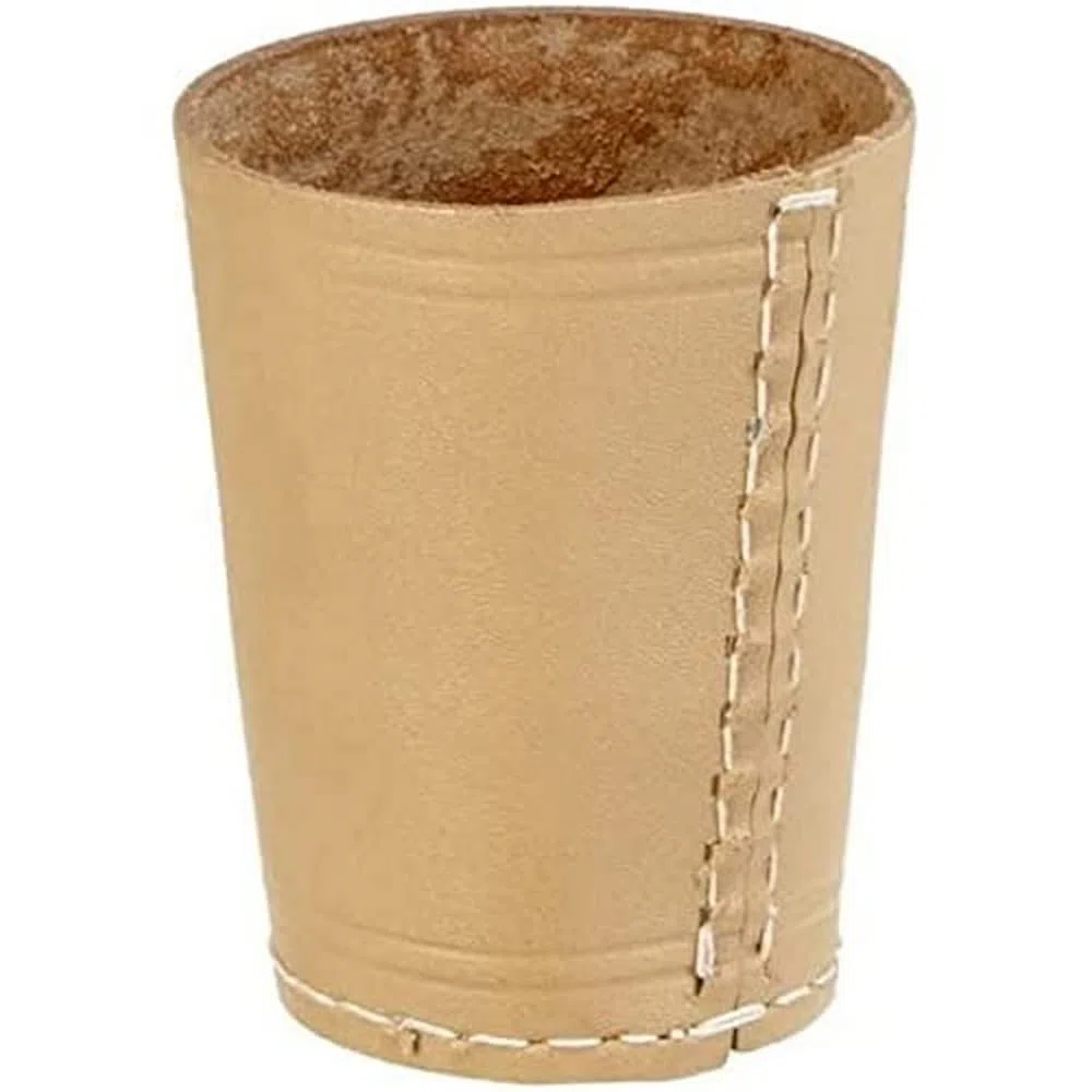 Lederwürfelbecher natur