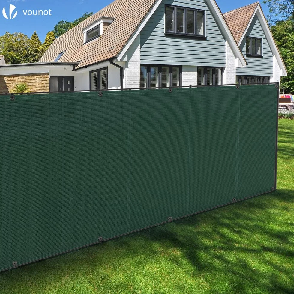 VOUNOT Siatka maskująca HDPE 1,5x10 m 150 g/m² 85% zacienienia odporna na UV zielona