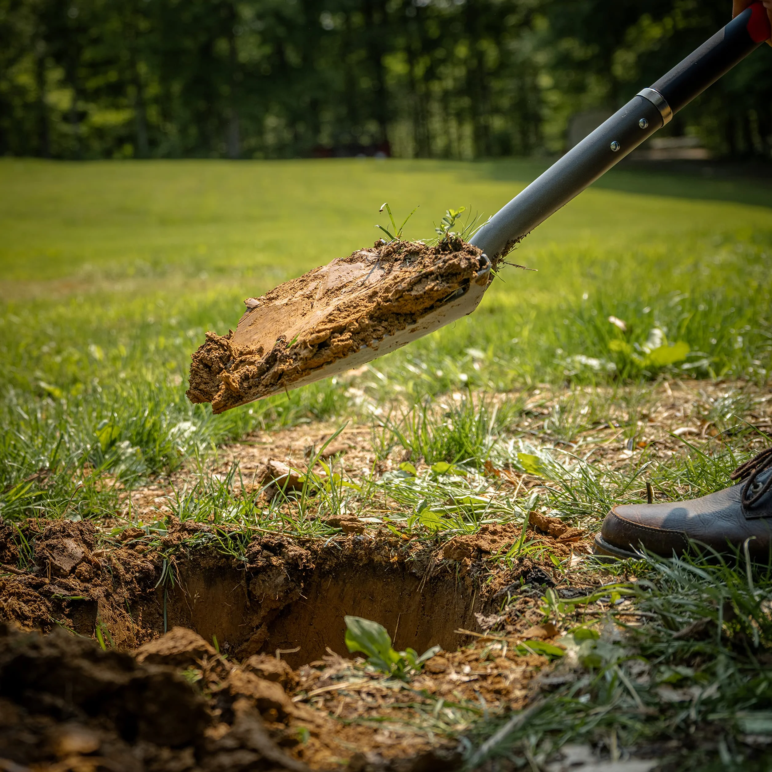 Radius Garden Root Slayer łopata korzeniowa czerwona okrągła głowica
