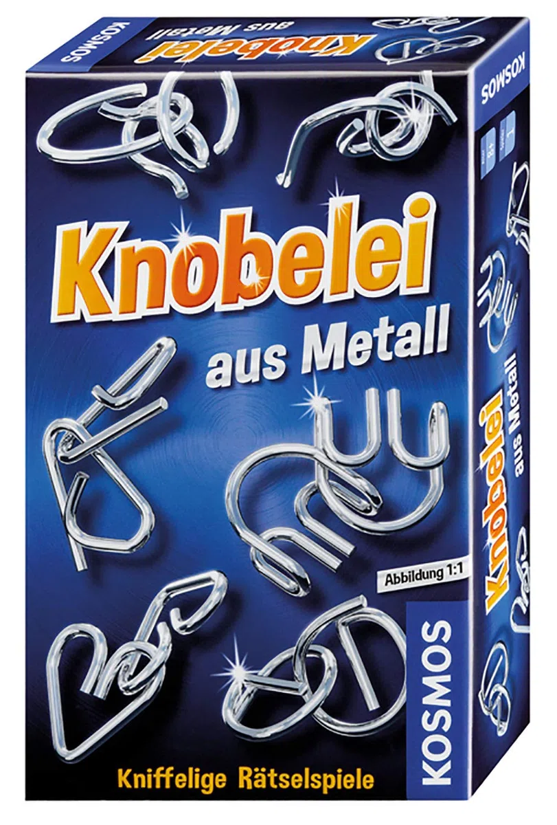 KOSMOS 711221 – puzzle z metalu, zabawne gry zagadki i ekscytujące tricki, gra na prezent