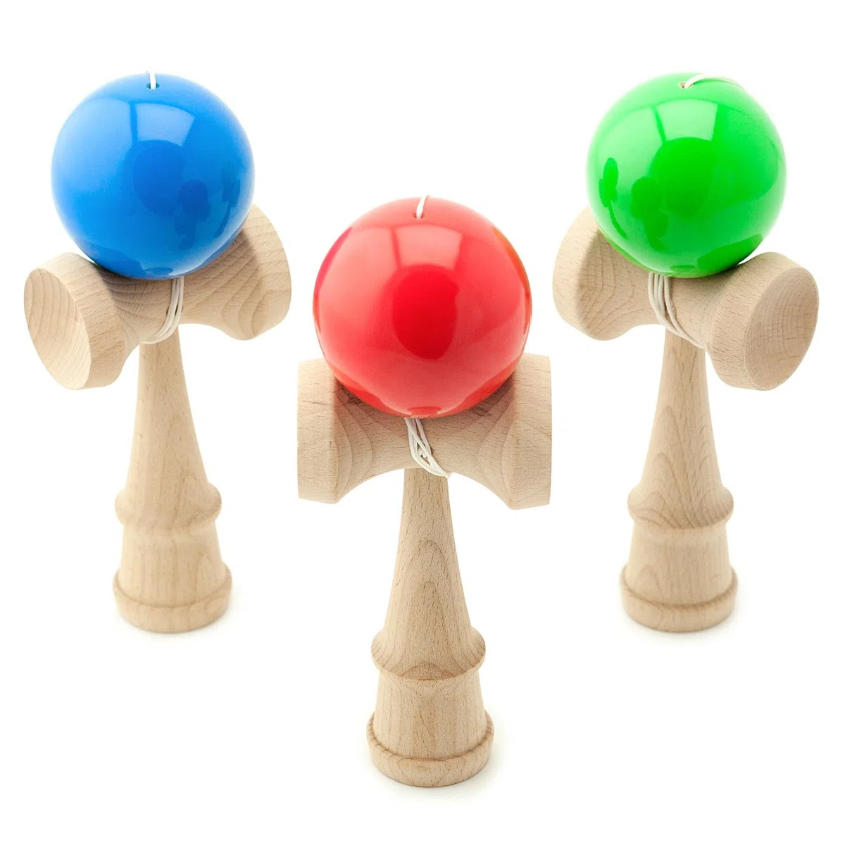 Kendama japońska gra zręcznościowa niebieska kula drewniana zabawka do łapania kulek marka
