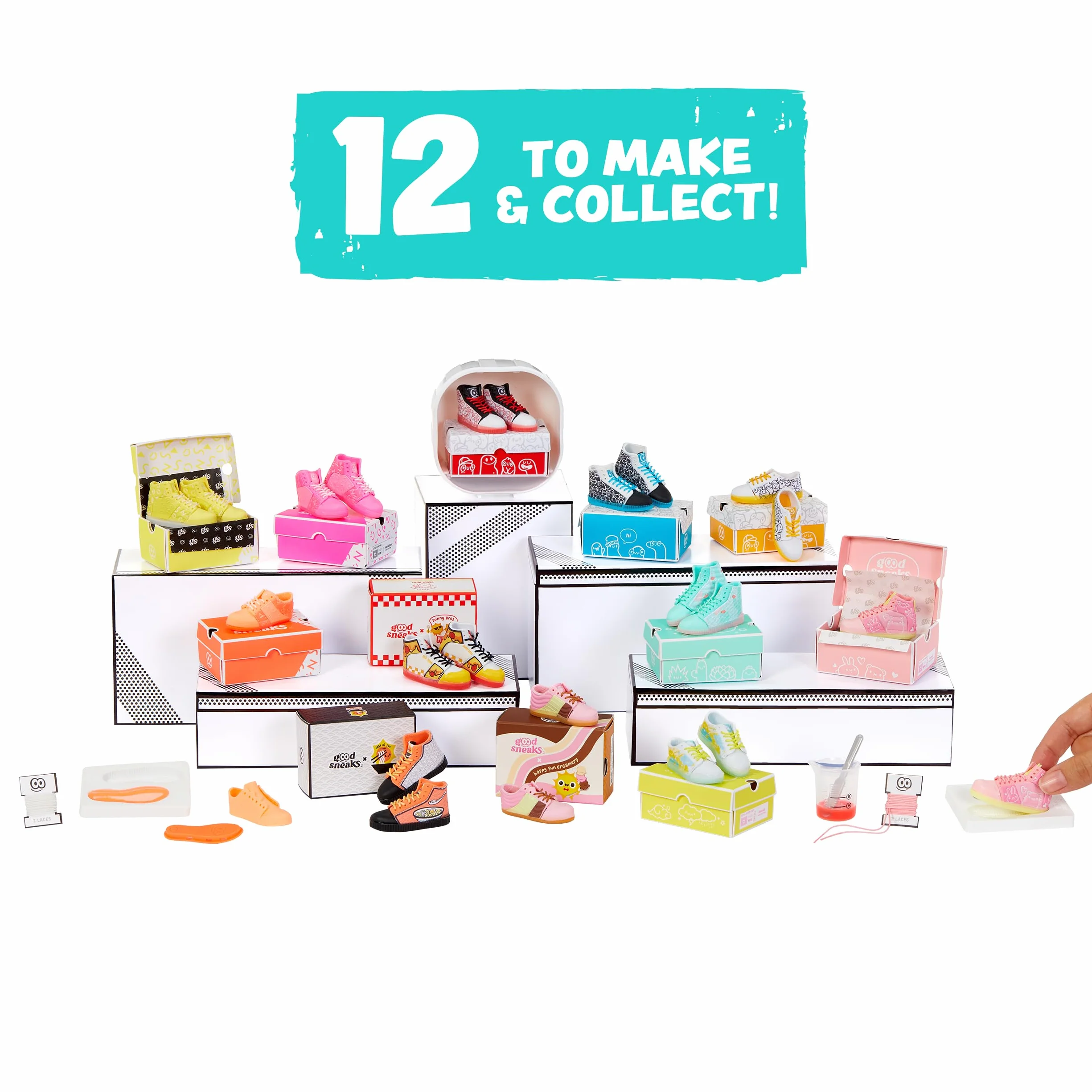 MGA's Mini Make It Mini Sneakers i Kolekcje w Tajemniczych Opakowaniach, Majsterkowanie, Rękodzieło, Repliki, Stroje, NIEJADALNE - dla Kolekcjonerów, od 8+ Lat