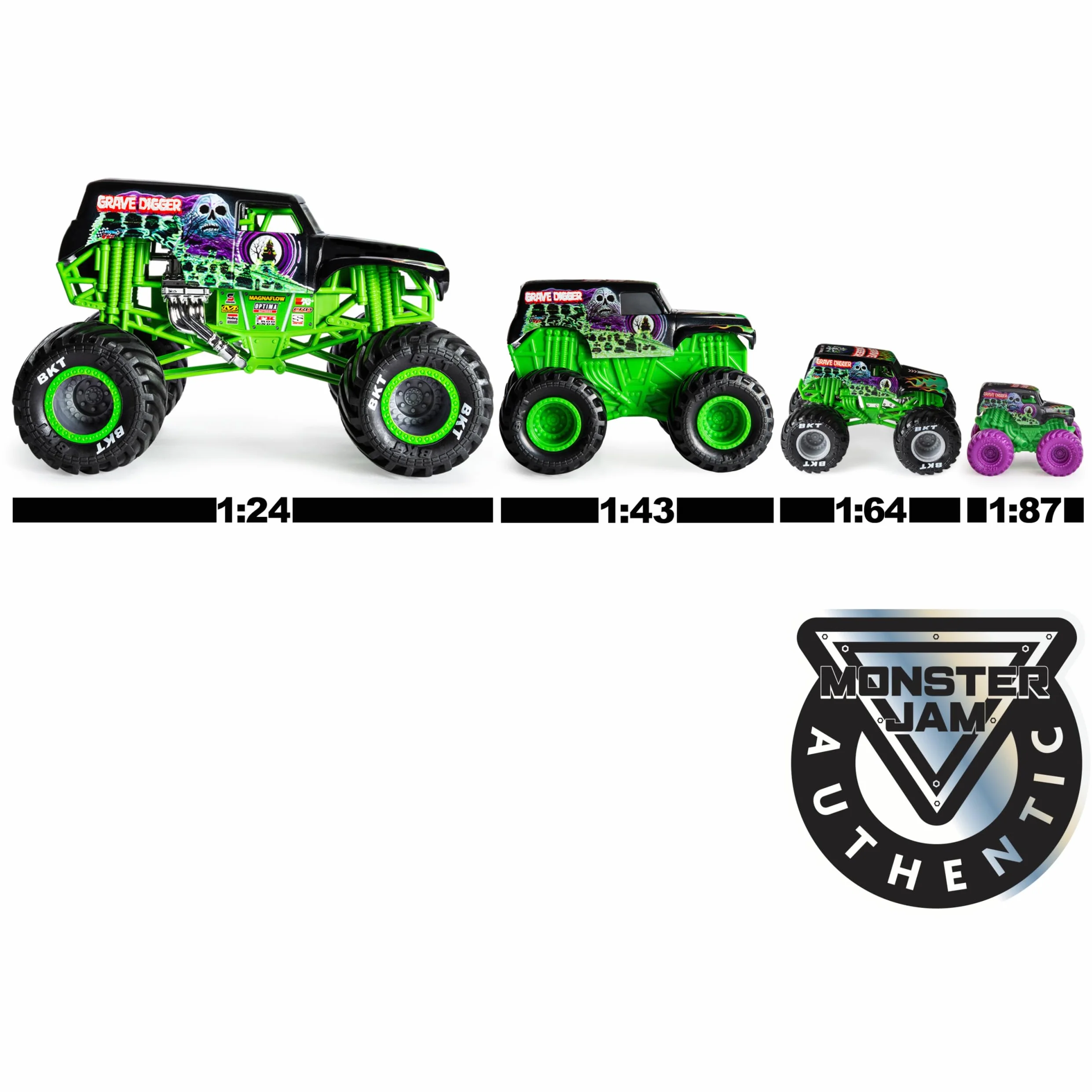 Monster Jam, Oficjalny pojazd Megalodon Monster Truck, odlewany ciśnieniowo pojazd do kolekcjonowania w skali 1:24, zabawka dla dzieci od 3 lat