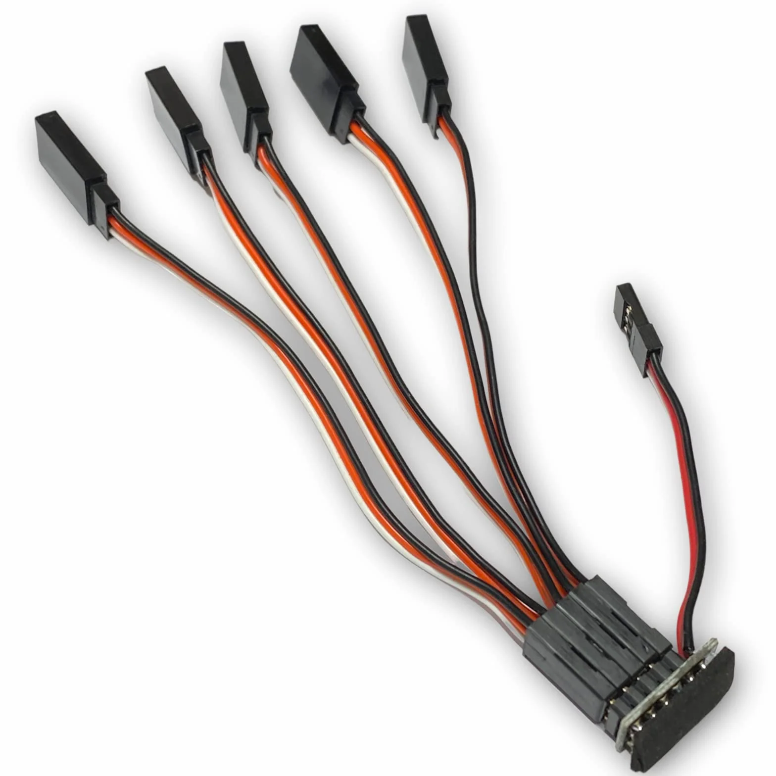 Premium Adapter Servo Kabel Rozdzielacz 5-drożny Splitter Lead 1x JR Futaba żeński 5x piny męskie 6 cm Kabel Adapter do Multicopter LED ESC Quad Copter dron Hitec Robbe Mr Wtyczka Modellbau®