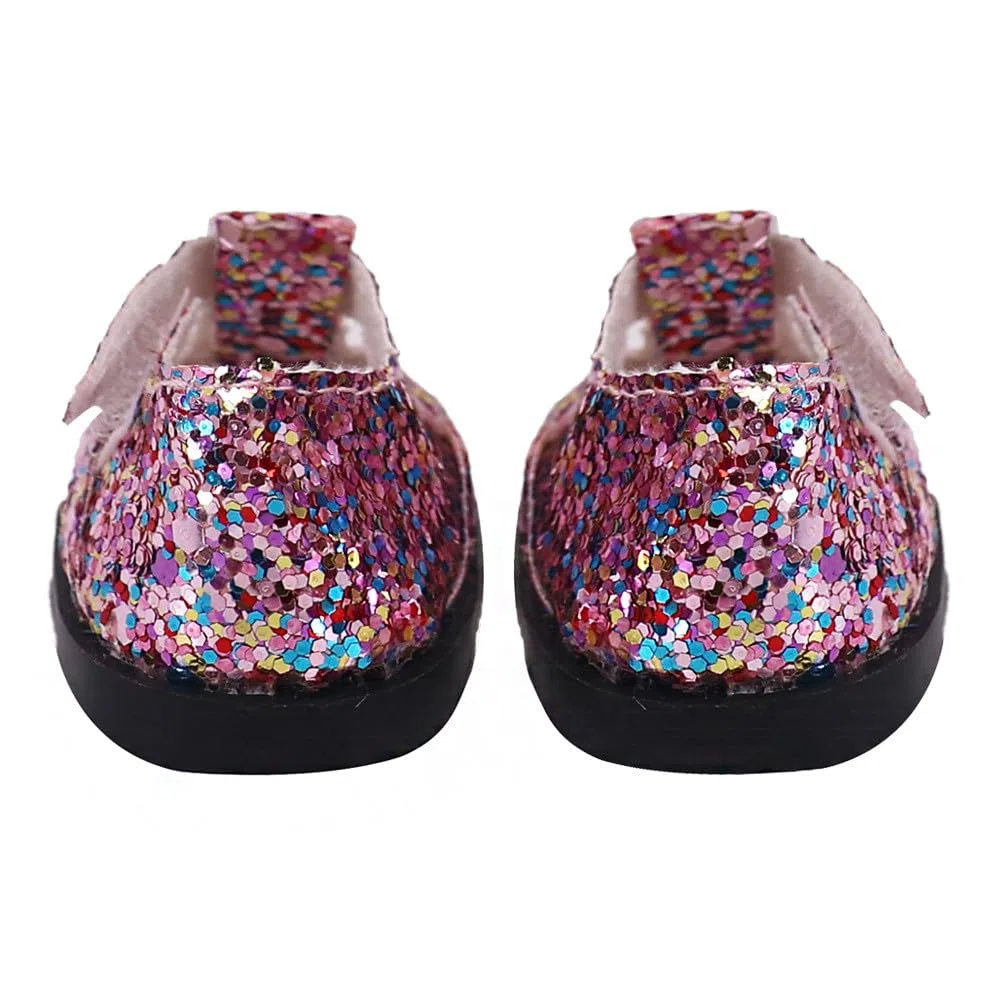35 cm buty dla lalek z cekinami amerykańskie buty dla lalek akcesoria kostiumowe 5 cm (#B)