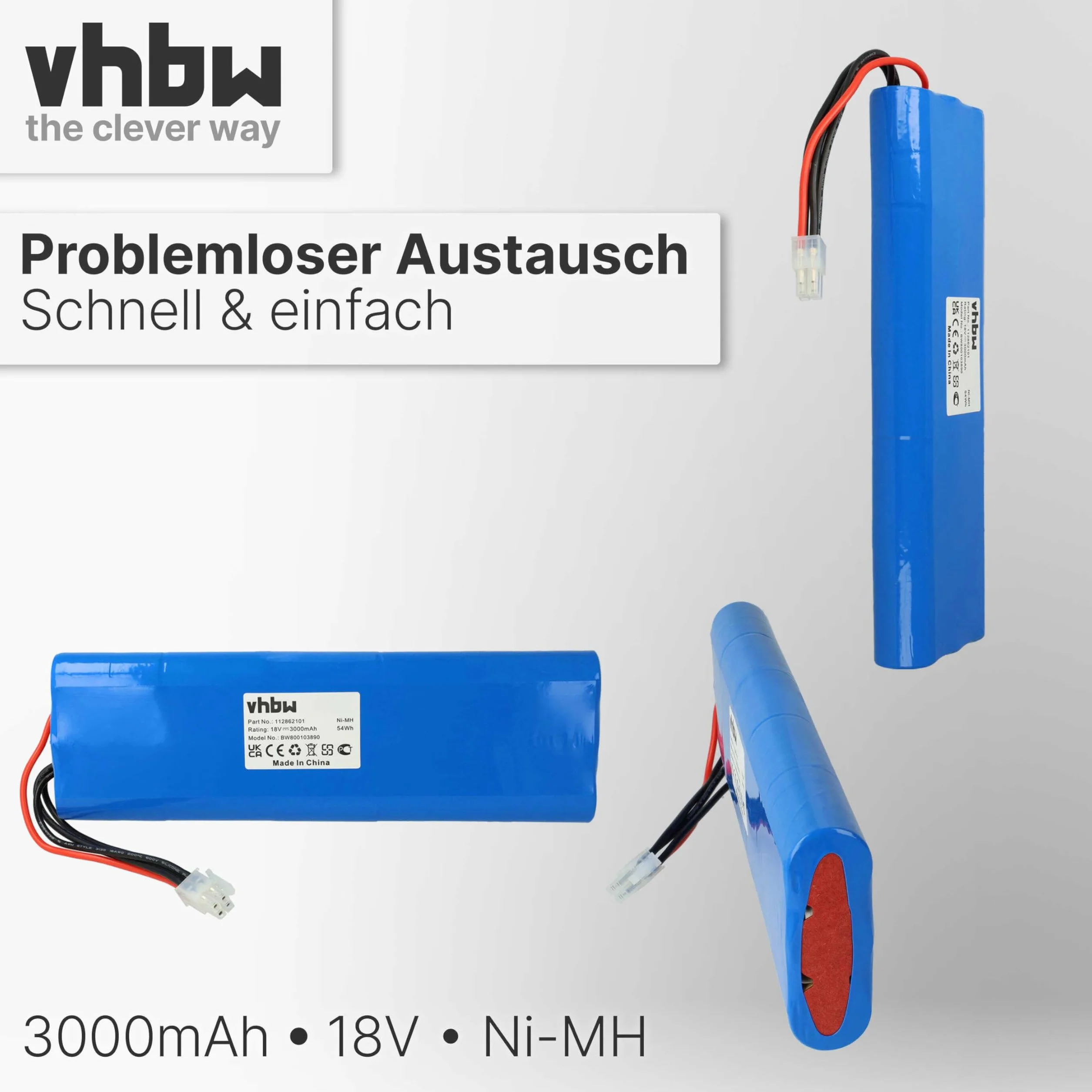 vhbw Akumulator NiMH 3000 mAh 18 V do Husqvarna Automower 210C 220AC 230ACX 260ACX G2
