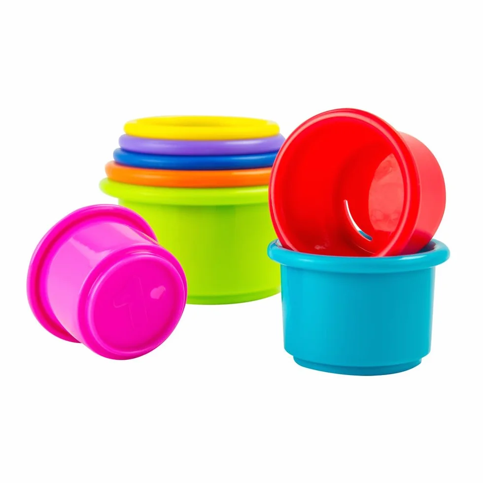 LAMAZE - Pile And Play Stacking Cups - Stacking And Nesting Toy Set - Stacking Cups for Babys - Colourful Toys of Babys, Multicoloured, From 0 Months +