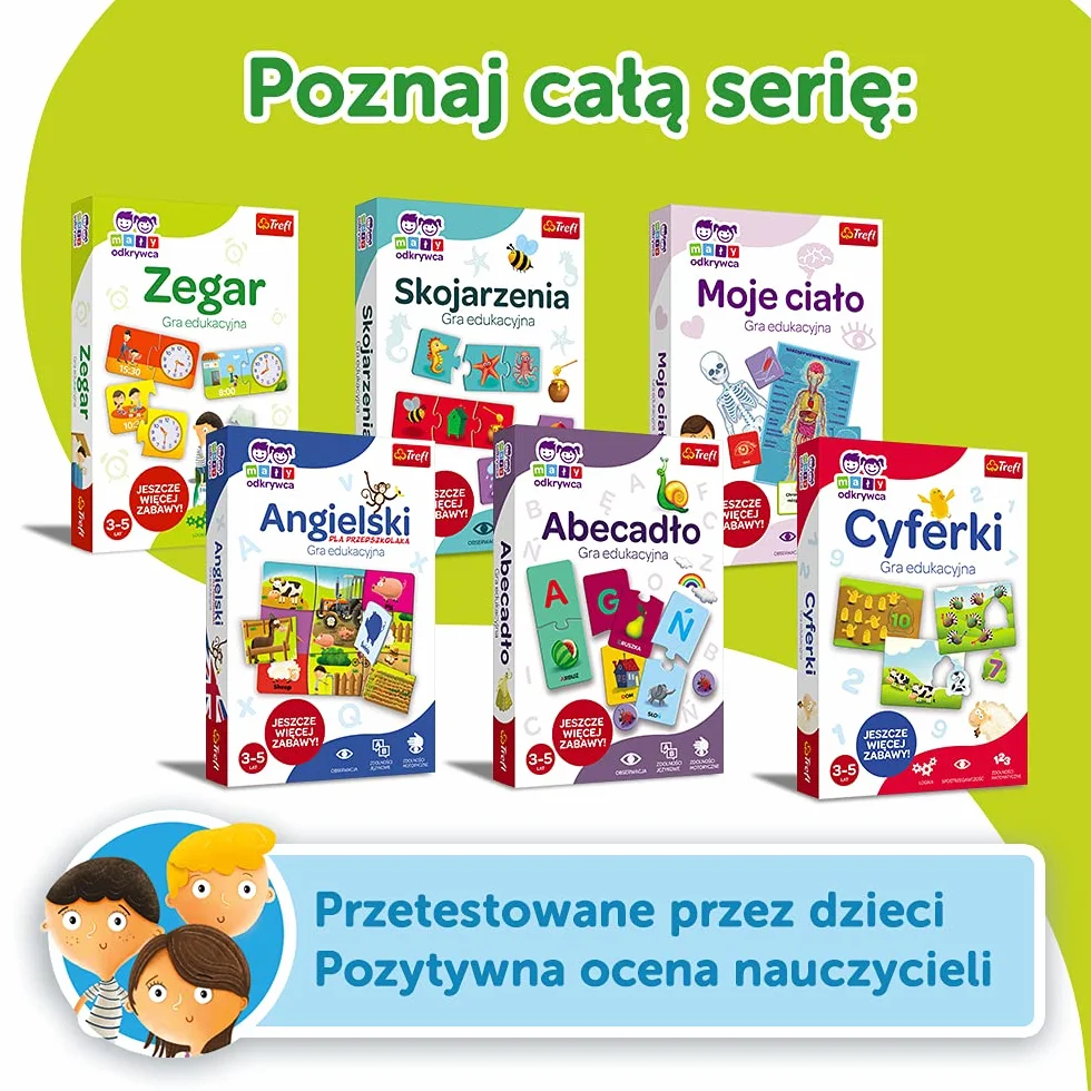 Trefl Zegar – Mały Odkrywca Gra Edukacyjna dla Dzieci w wieku 3 - 5 lat
