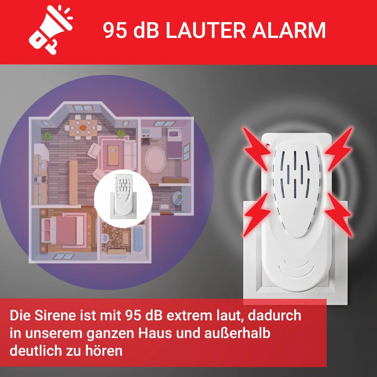 ELEKTROBOCK Alarm basenowy pływający czujnik ruchu z syreną 95 dB IP67