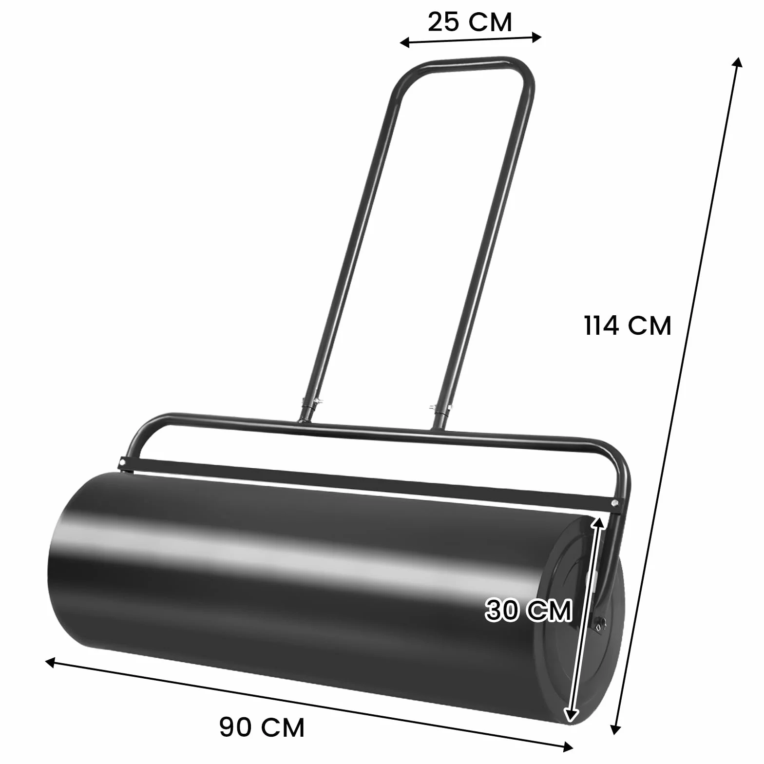 COSTWAY Walec do trawnika napełniany wodą lub piaskiem 63 l Ø 30 cm x 90 cm metalowy