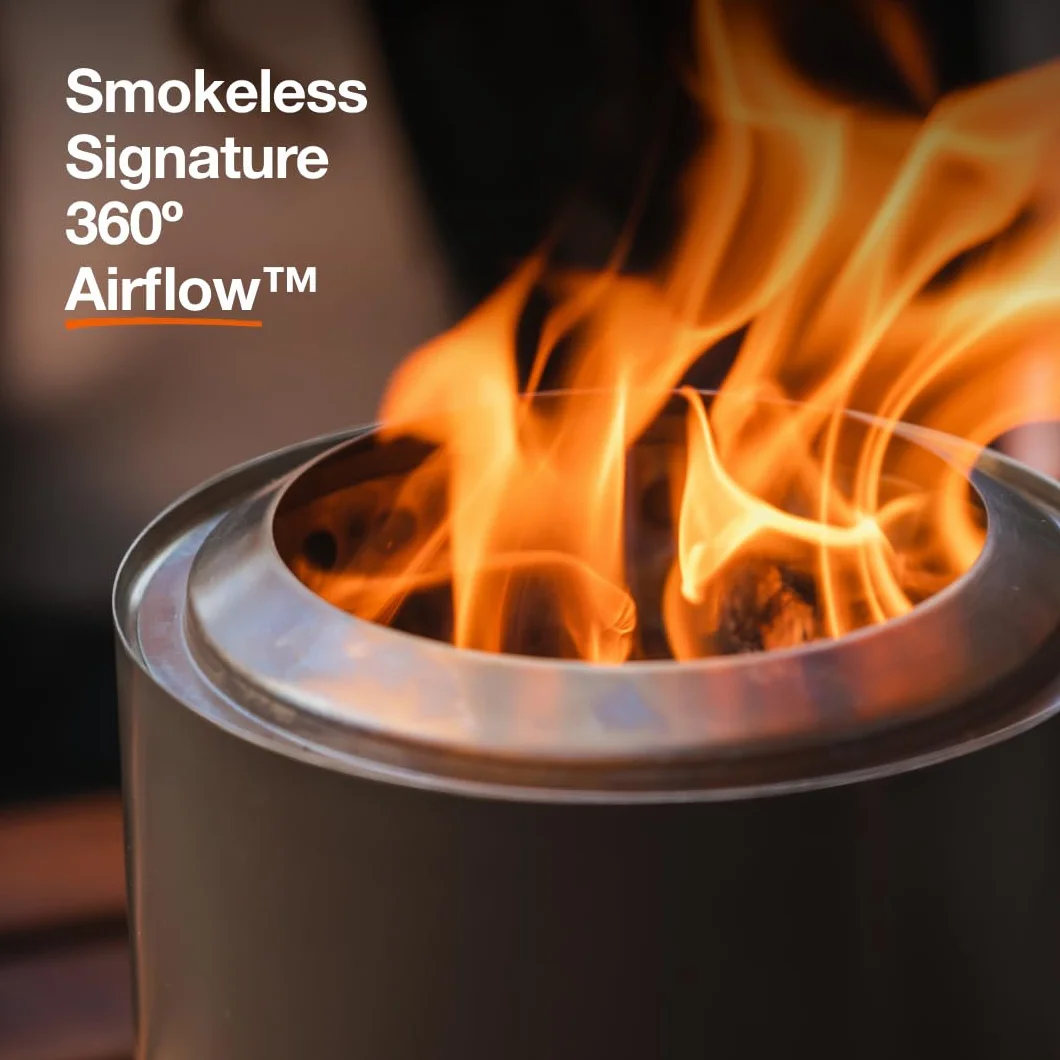 Solo Stove Mesa XL Ognisko stołowe ze stojakiem, stal nierdzewna, niski dym, 21,8 x 17,8 cm, 1 kg