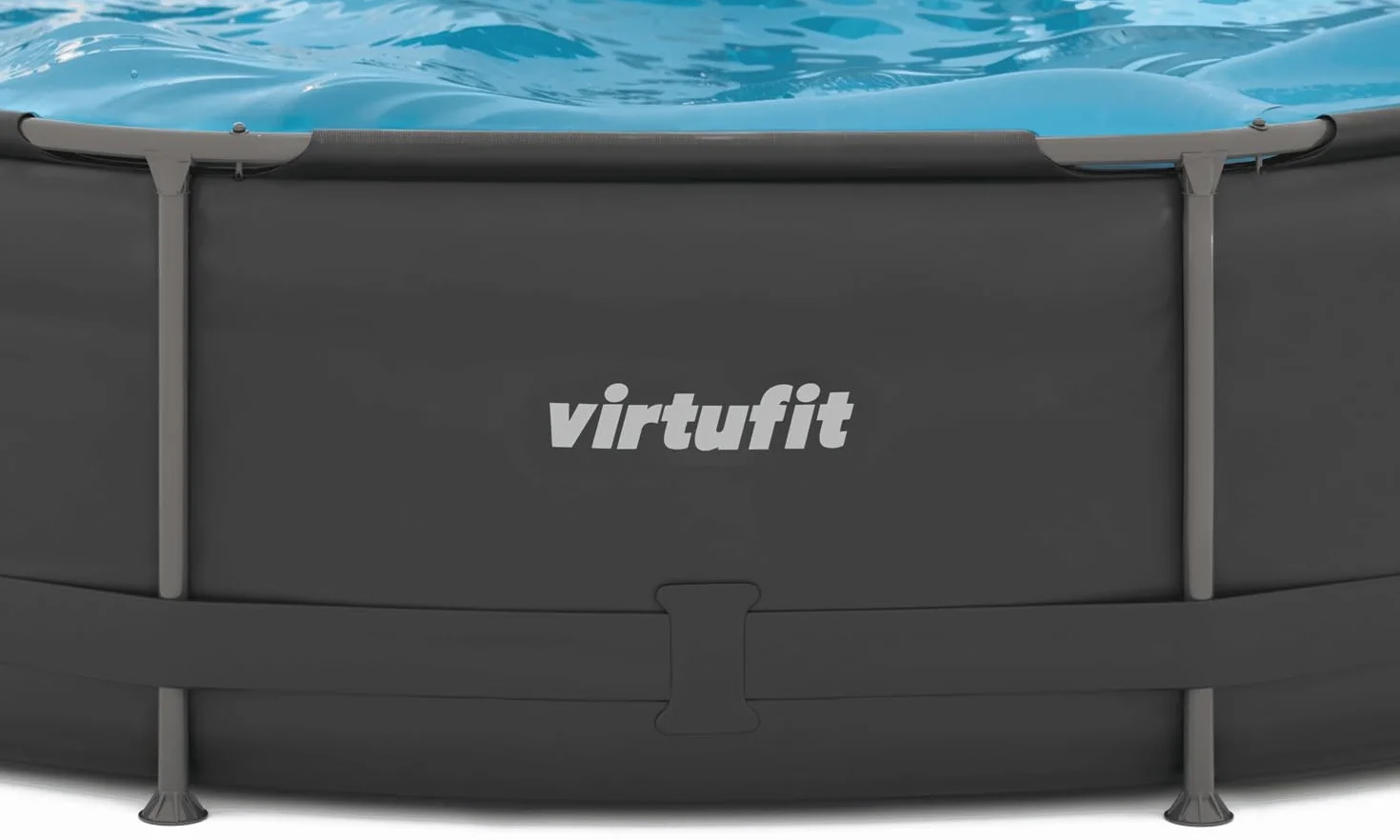 VirtuFit Okrągły basen Ø 244 cm z pompą filtrującą i wkładem