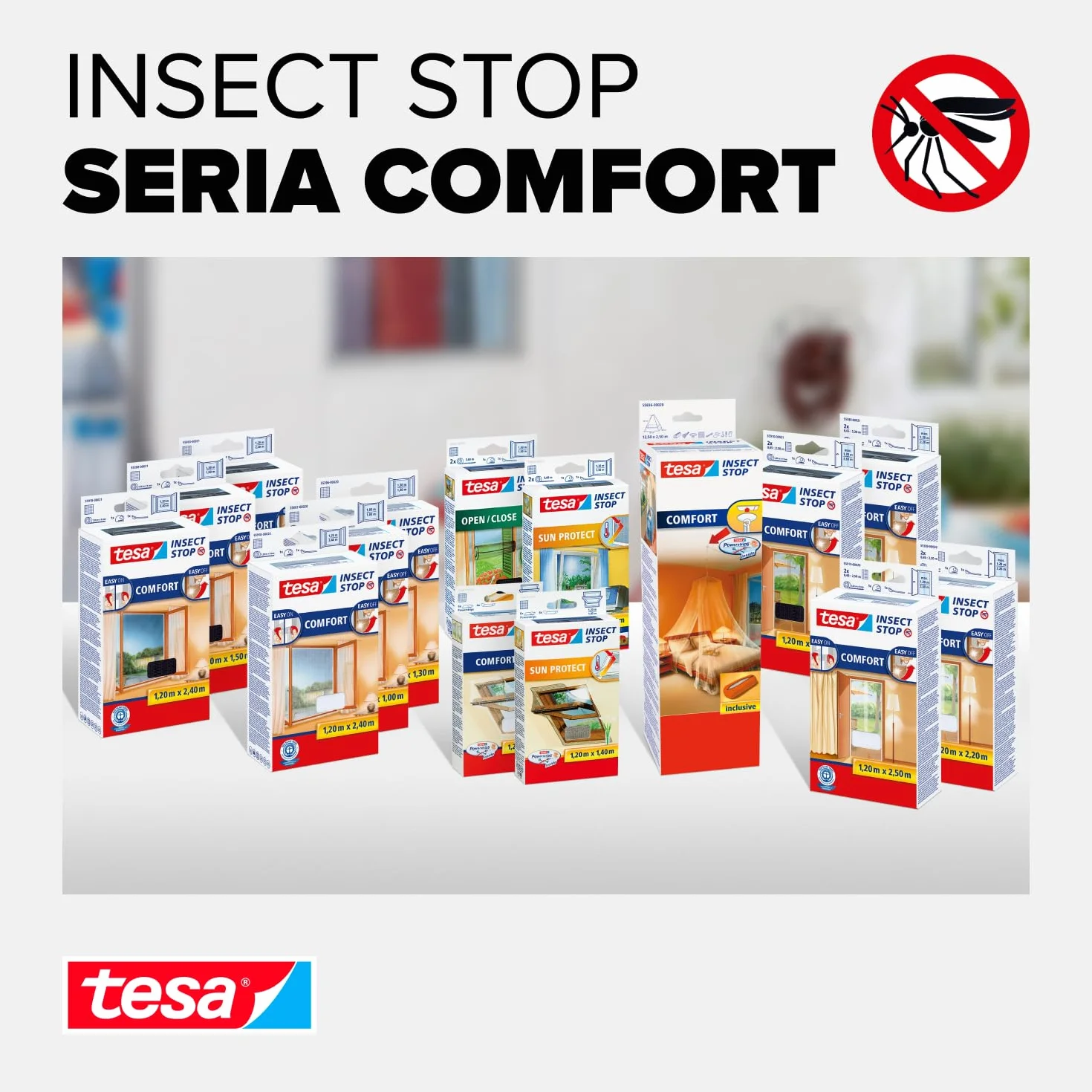 tesa Insect Stop Comfort Moskitiera na Łóżko 125 x 250 cm Biała