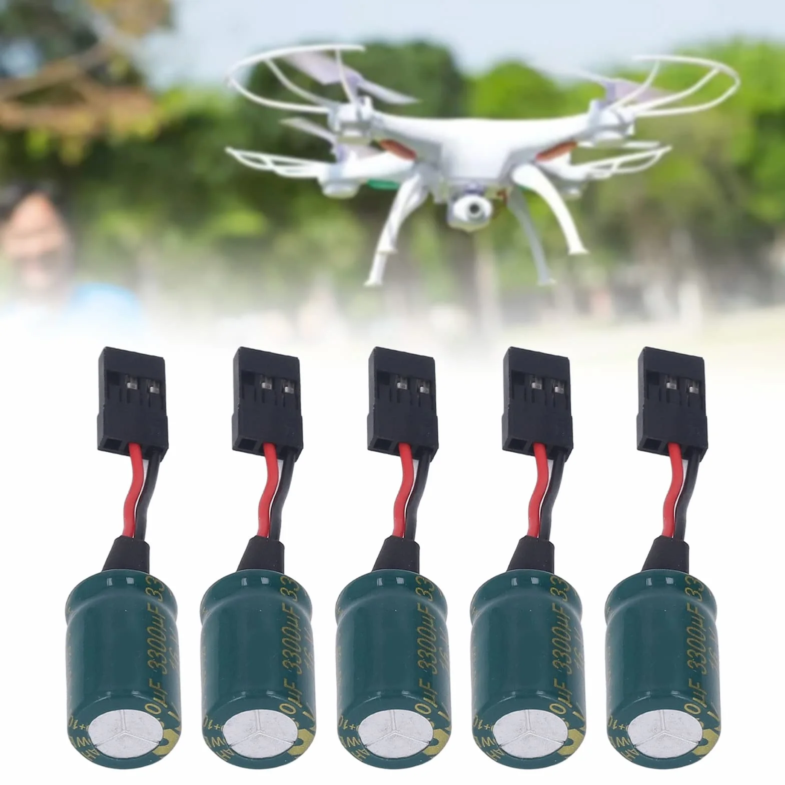 5 Sztuk RC Drone Napięcie Protector Duży Kondensator Odbiornik Napięcie Protector z Wtyczką do FUTABA