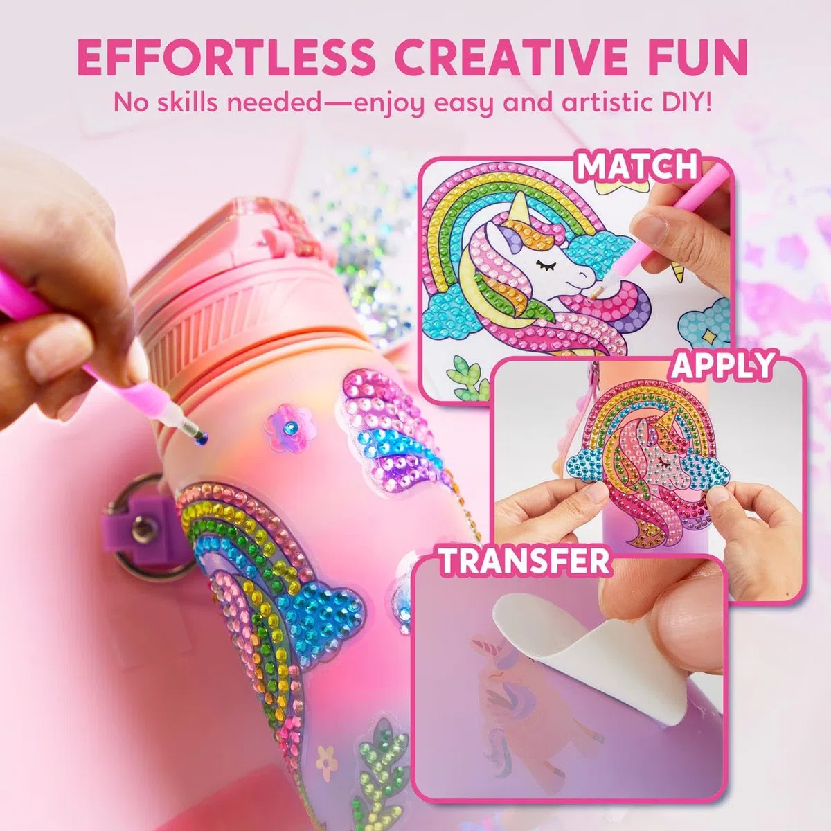 Klever Kits Unicorn Gem Painting Bottle