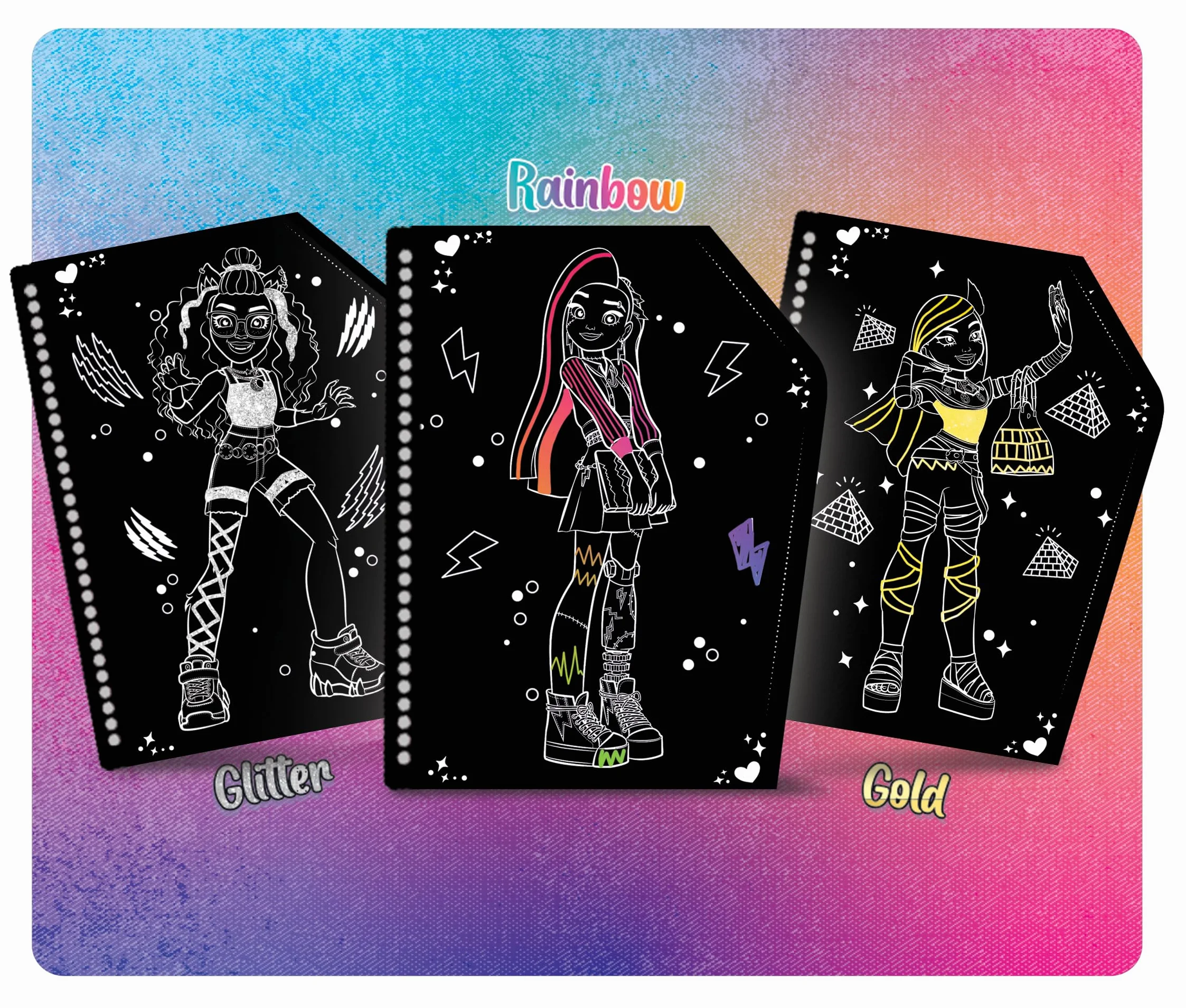 Monster hug scratch reveal. Monster High sketchbook. Ediz. a colori. Ediz. a spirale. Con penna