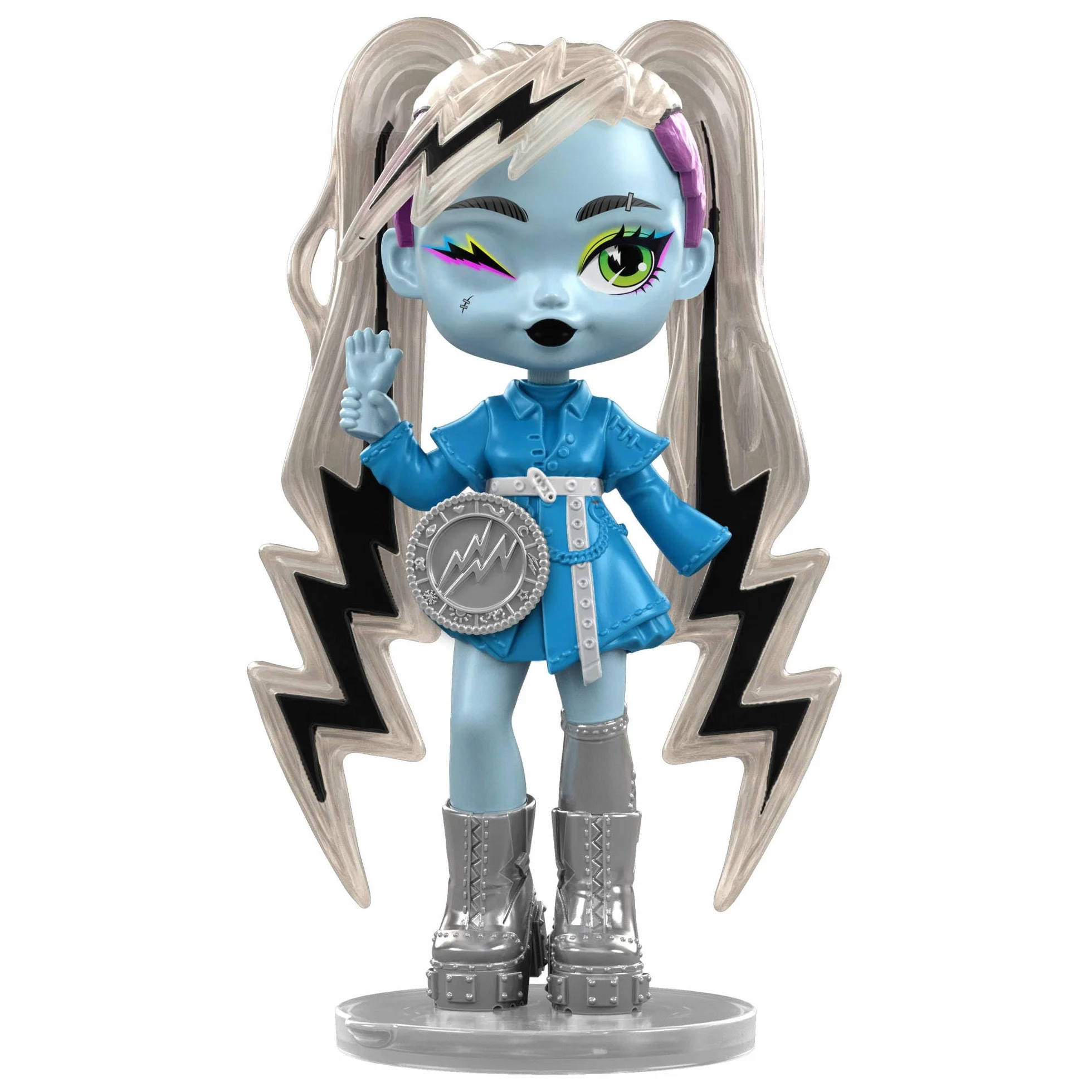 Monster High Eliksiry Seria Kryształowa kula Mini lalka Asortyment małych lalek (ok. 7,5 cm) z funkcją odkrywania ich wyglądu; w zestawie 1 mała lalka, przypinka-amulecik i karta, JCX99
