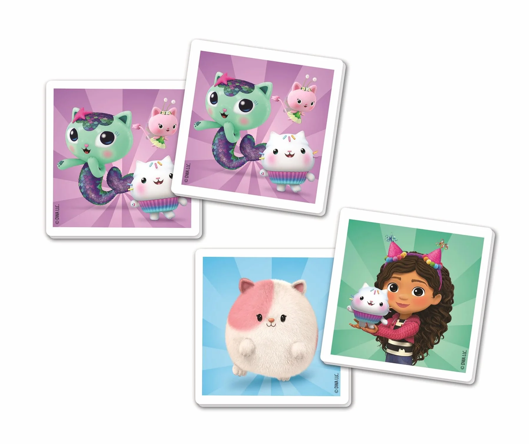 Clementoni Edukit 4 w 1 Gabby's Dollhouse - kolekcja gier dla dzieci w wieku przedszkolnym od 3 lat - w zestawie 2 puzzle, gra memo i puzzle, 18319