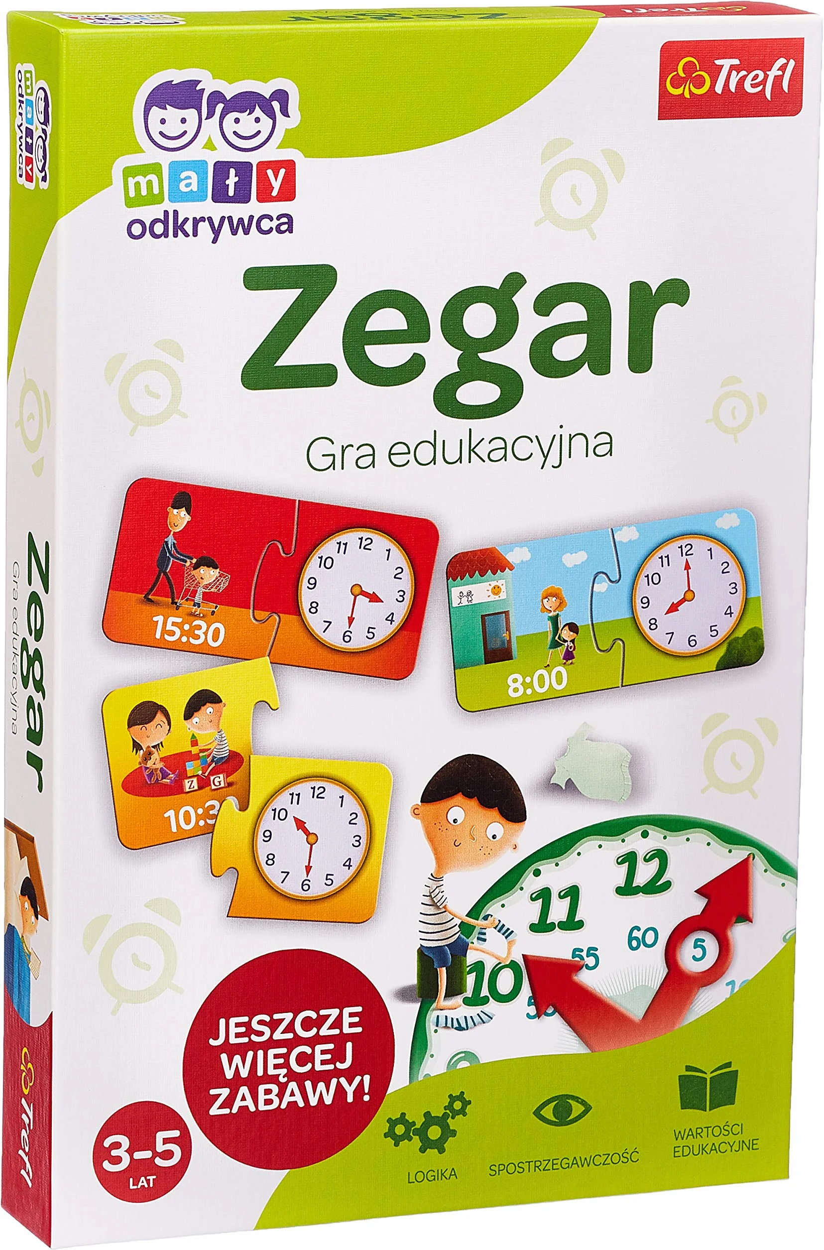 Trefl Zegar – Mały Odkrywca Gra Edukacyjna dla Dzieci w wieku 3 - 5 lat