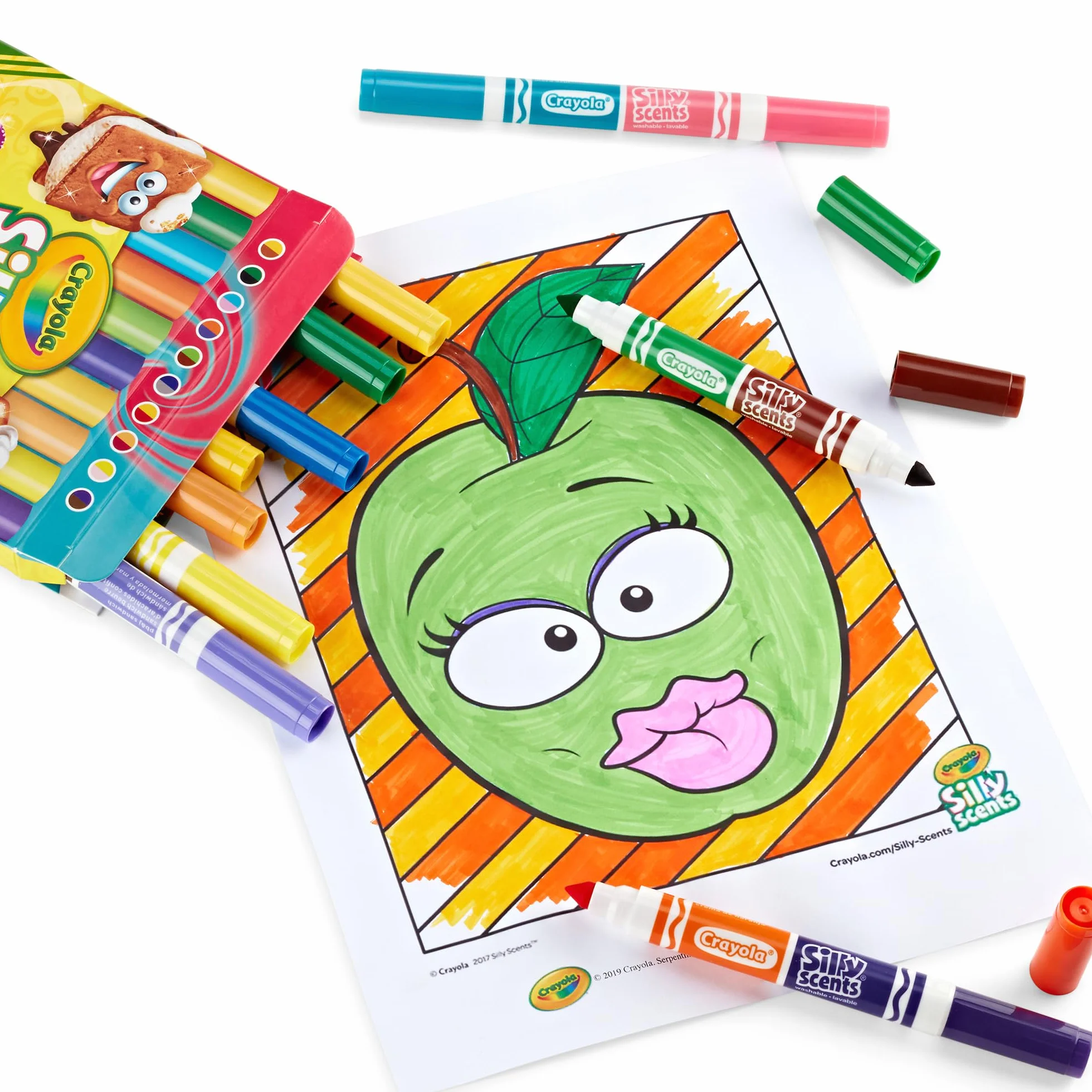CRAYOLA Zestaw markerów zapachowych Silly Scents z podwójną końcówką, 10-20 kolorów i 20 różnych zapachów do szkoły i wypoczynku - od 3 lat, 58-8344