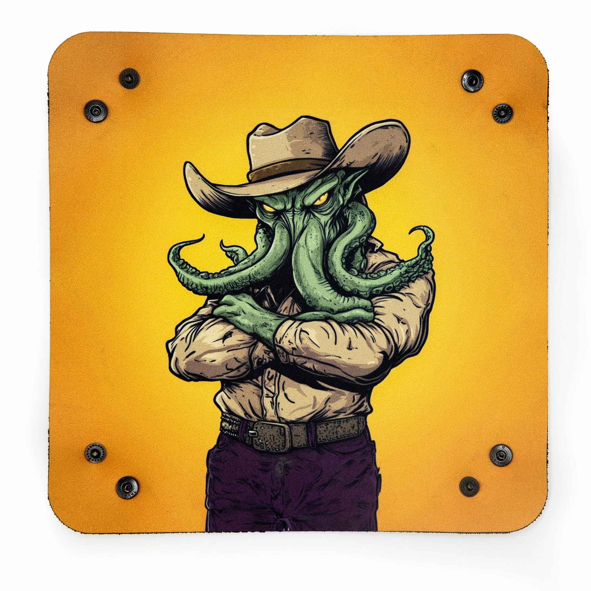 Tacka na kości do gier planszowych i RPG 22 x 22 cm - Cowboy Cthulhu