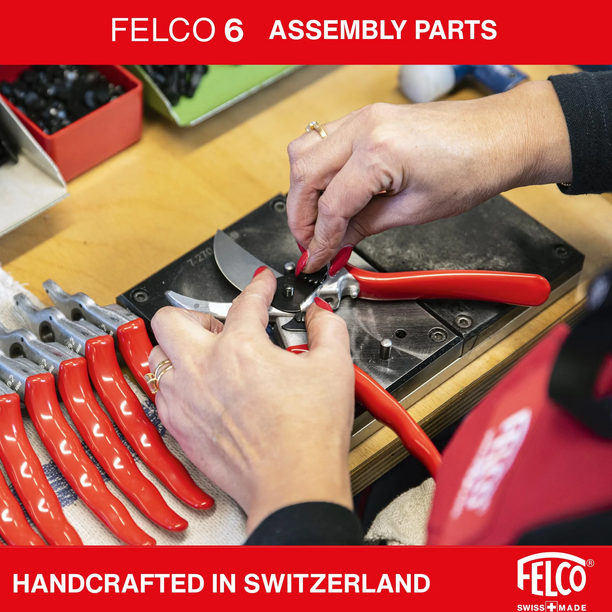 FELCO 6 sekator bypass 42 mm stal hartowana aluminiowe uchwyty kute ergonomiczna głowica pochylona