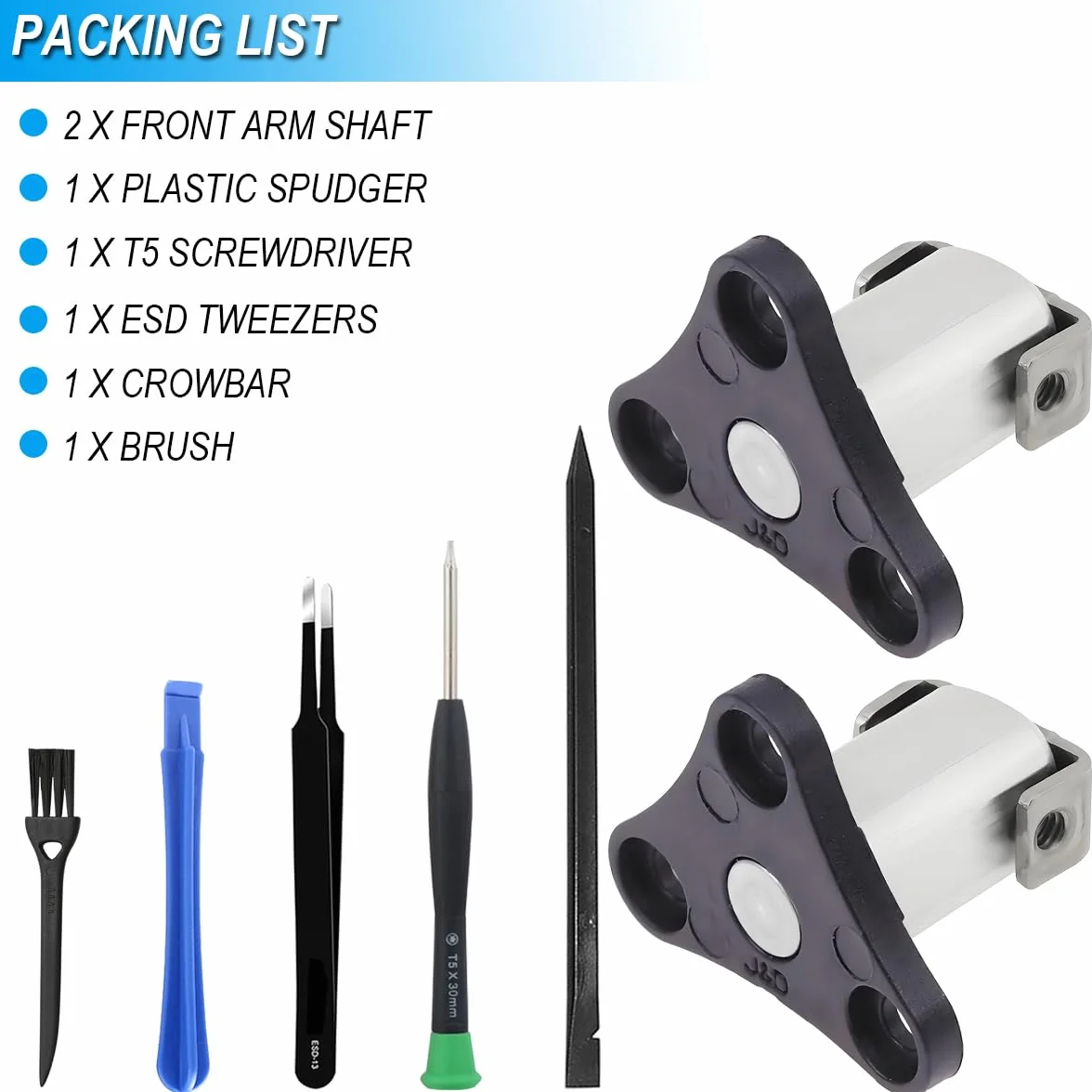 2 szt. Zamiennik wału przedniego ramienia do DJI Mini 3 Pro, oś przedniego ramienia, akcesoria do naprawy złamanego ramienia DJI Mini 3 Pro, z profesjonalnymi narzędziami naprawczymi (prawy i