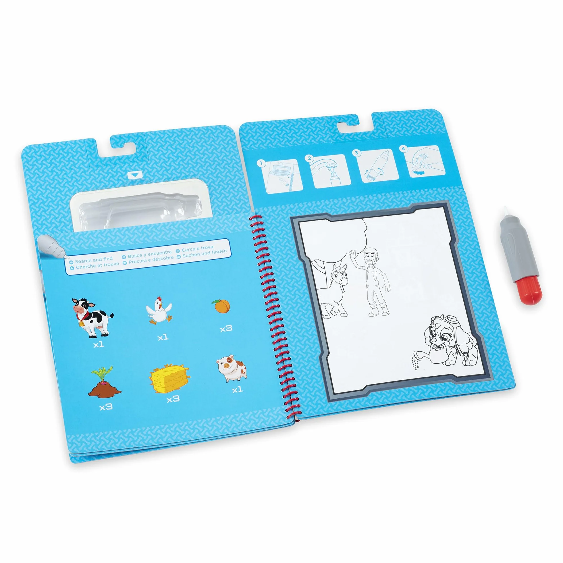 Melissa & Doug - Water Wow! PAW Patrol Skye | kolorowanka wodna | Książka aktywności| Tablice do kolorowania wielokrotnego użytku | zabawka podróżna | 3+ | prezent dla chłopca lub dziewczynki